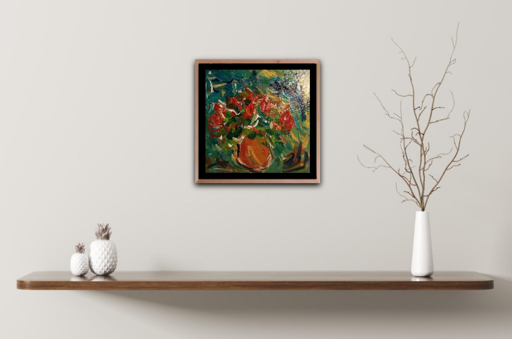 This artwork makes part of my series dedicated to the scenes of a summer period.

This floral painting  called 