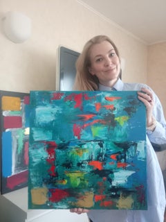 Contemporary abstract expressionist acrylic painting on canvas 'Liberty 0.2"