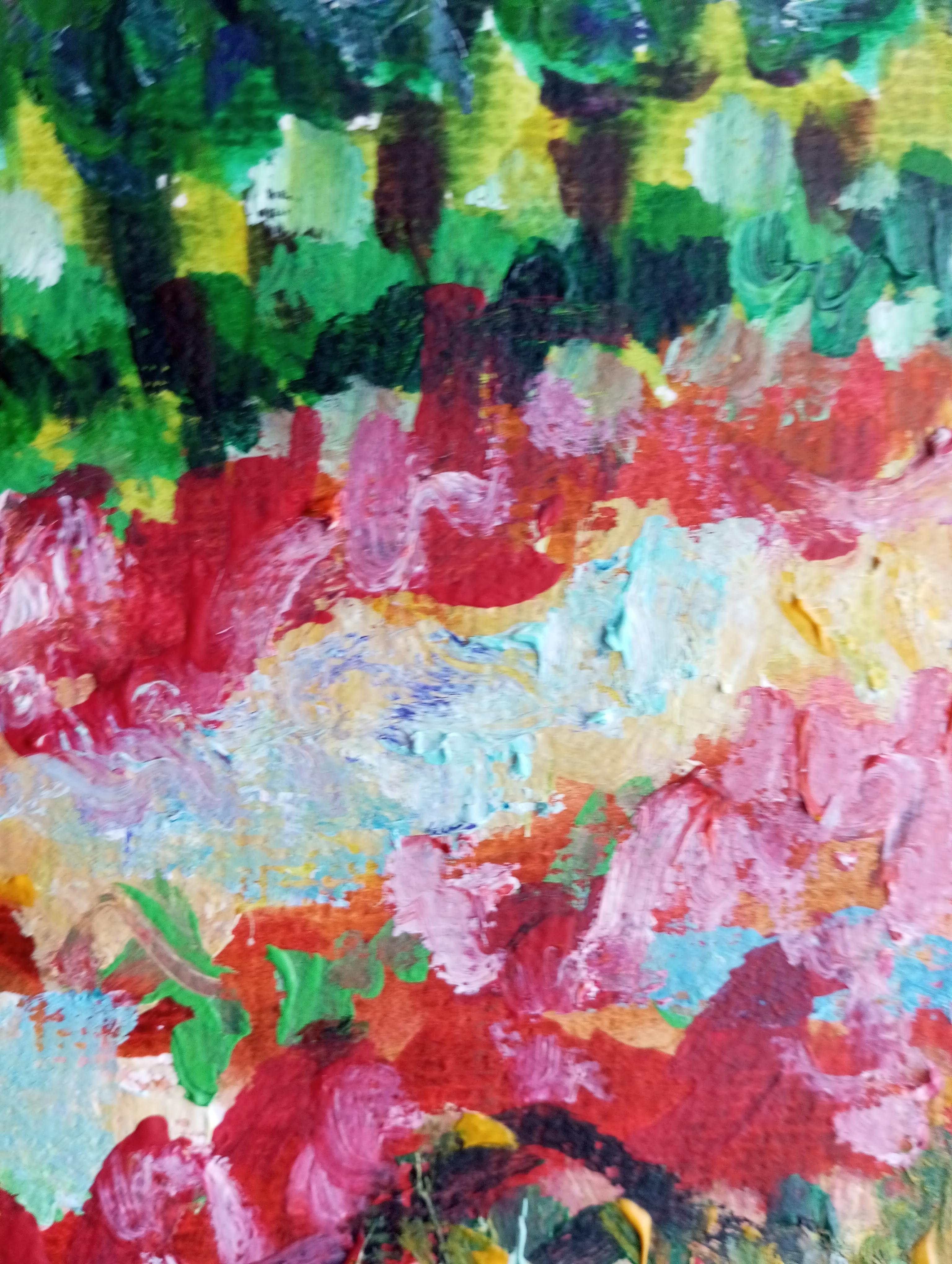 Contemporary impressionist seascape nature acrylic painting on paper For Sale 11