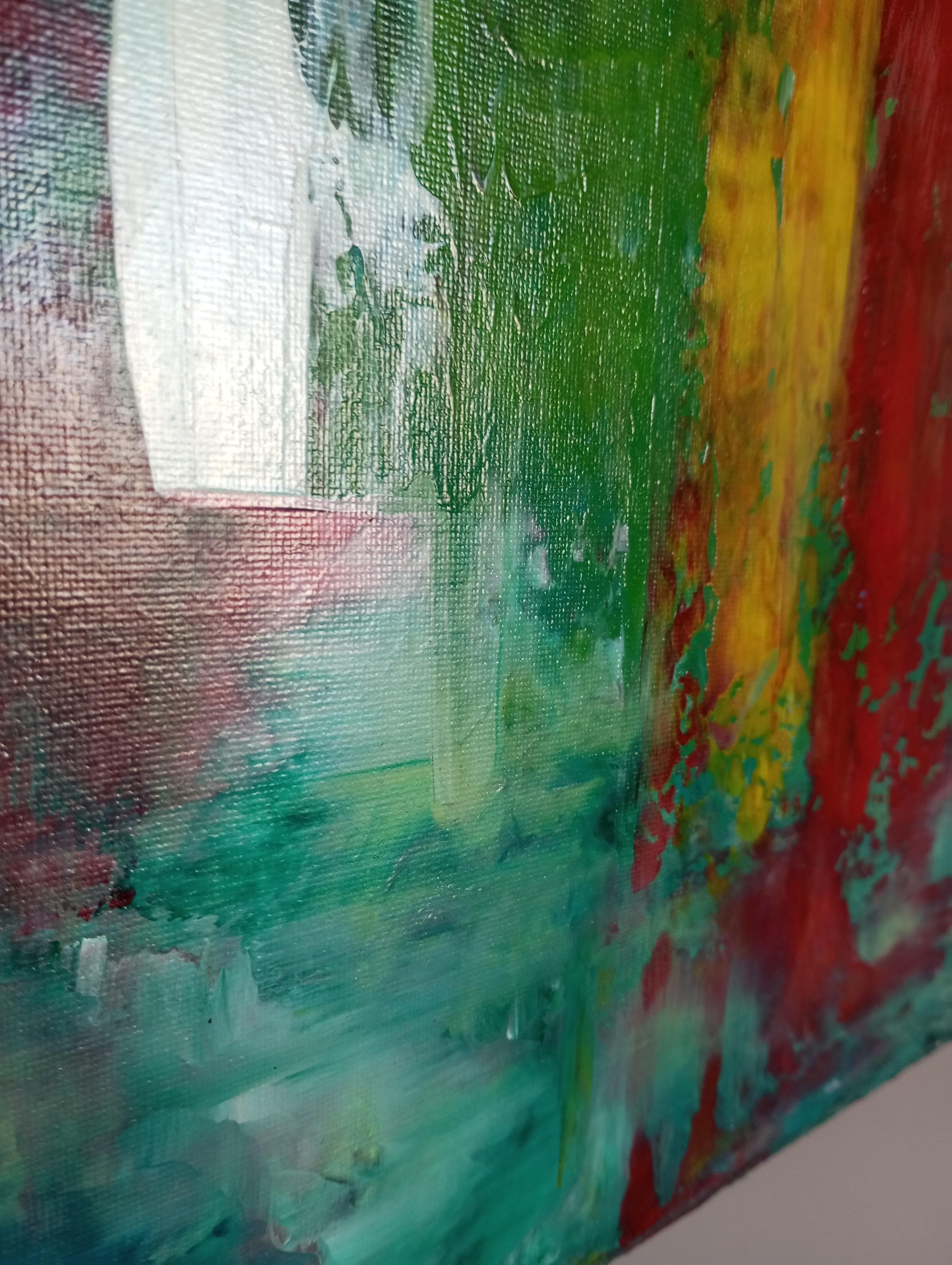 Astratto vibrante  pittura acrilica su tela 