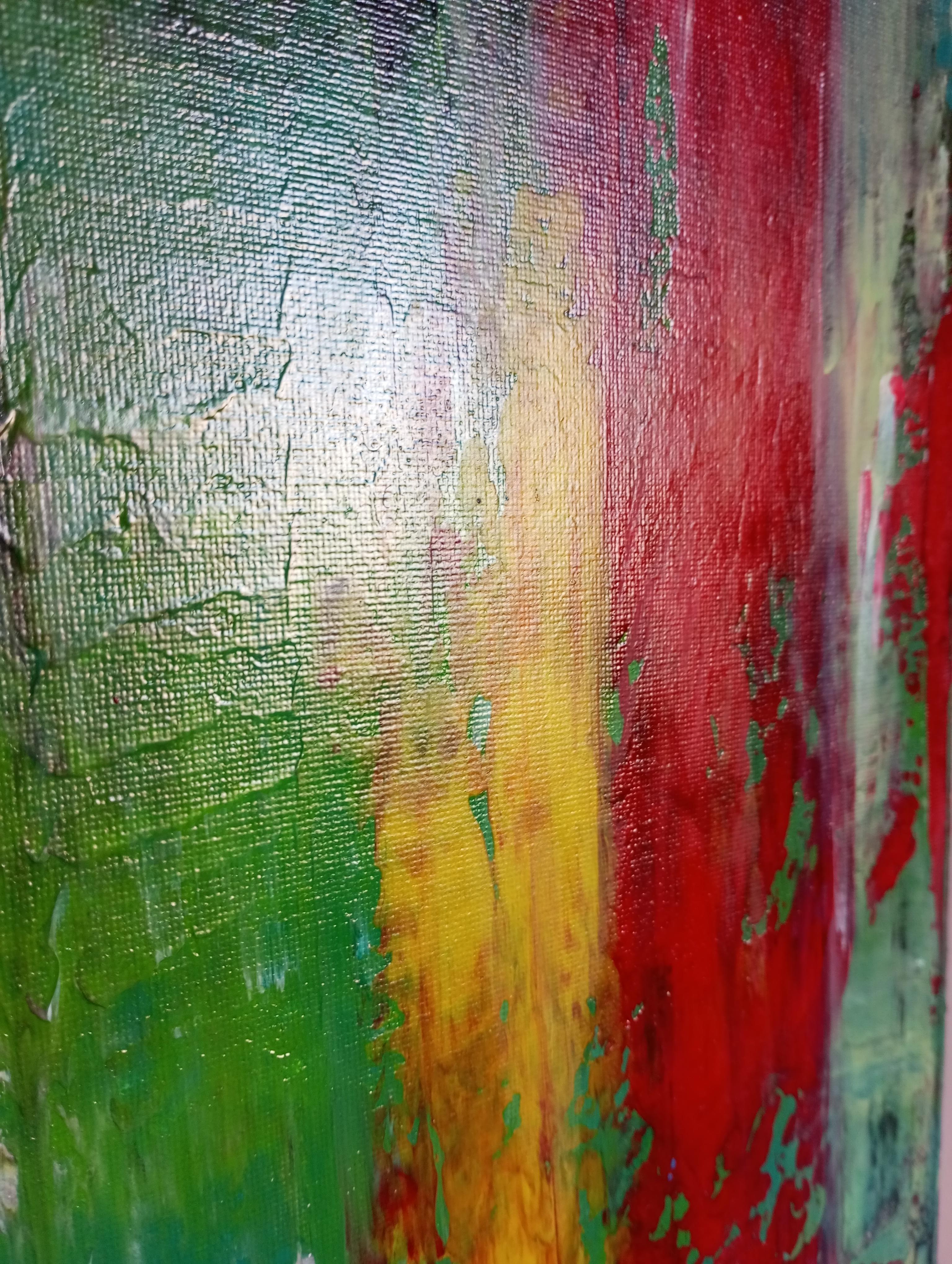 Astratto vibrante  pittura acrilica su tela 