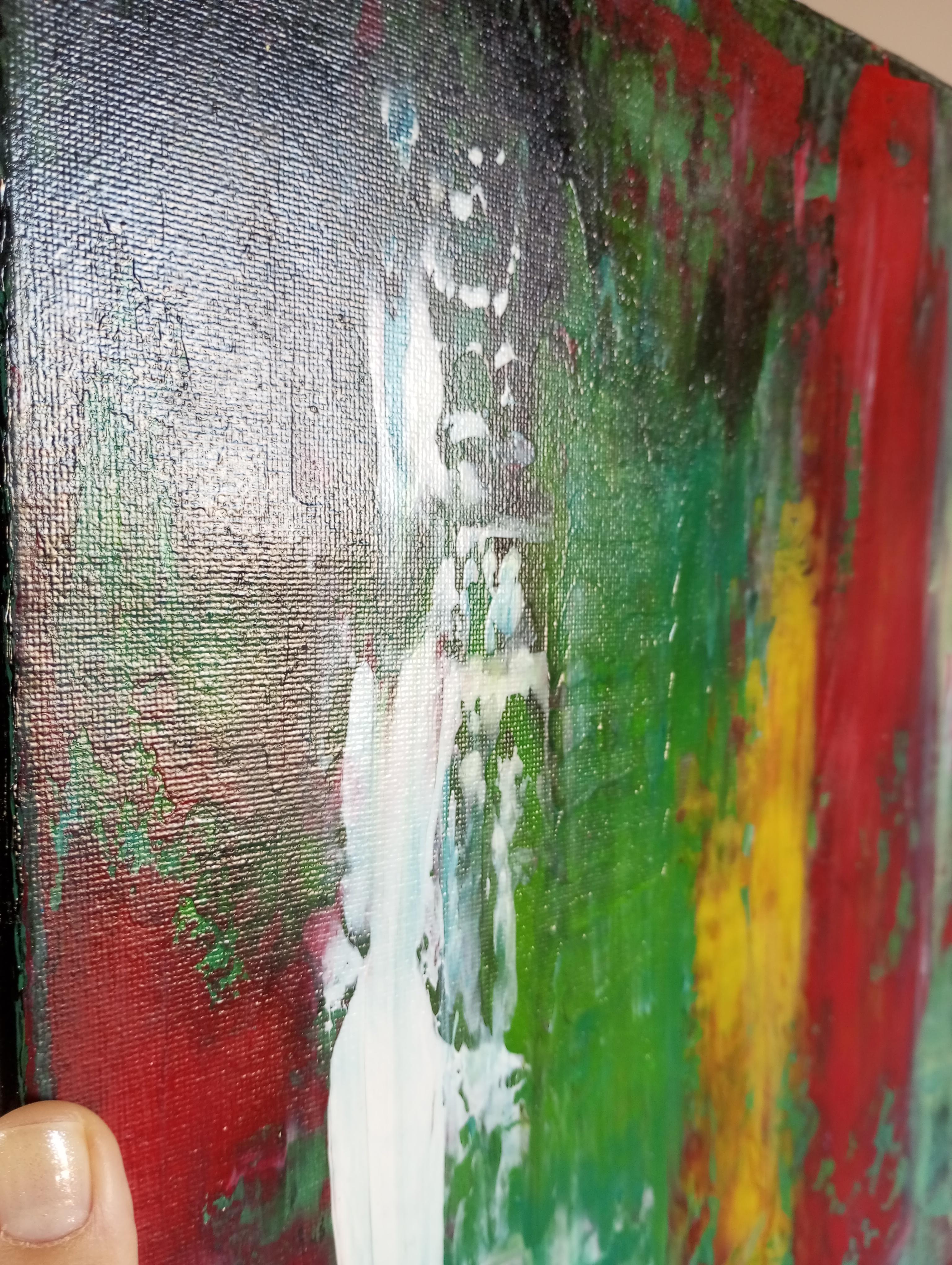 Astratto vibrante  pittura acrilica su tela 