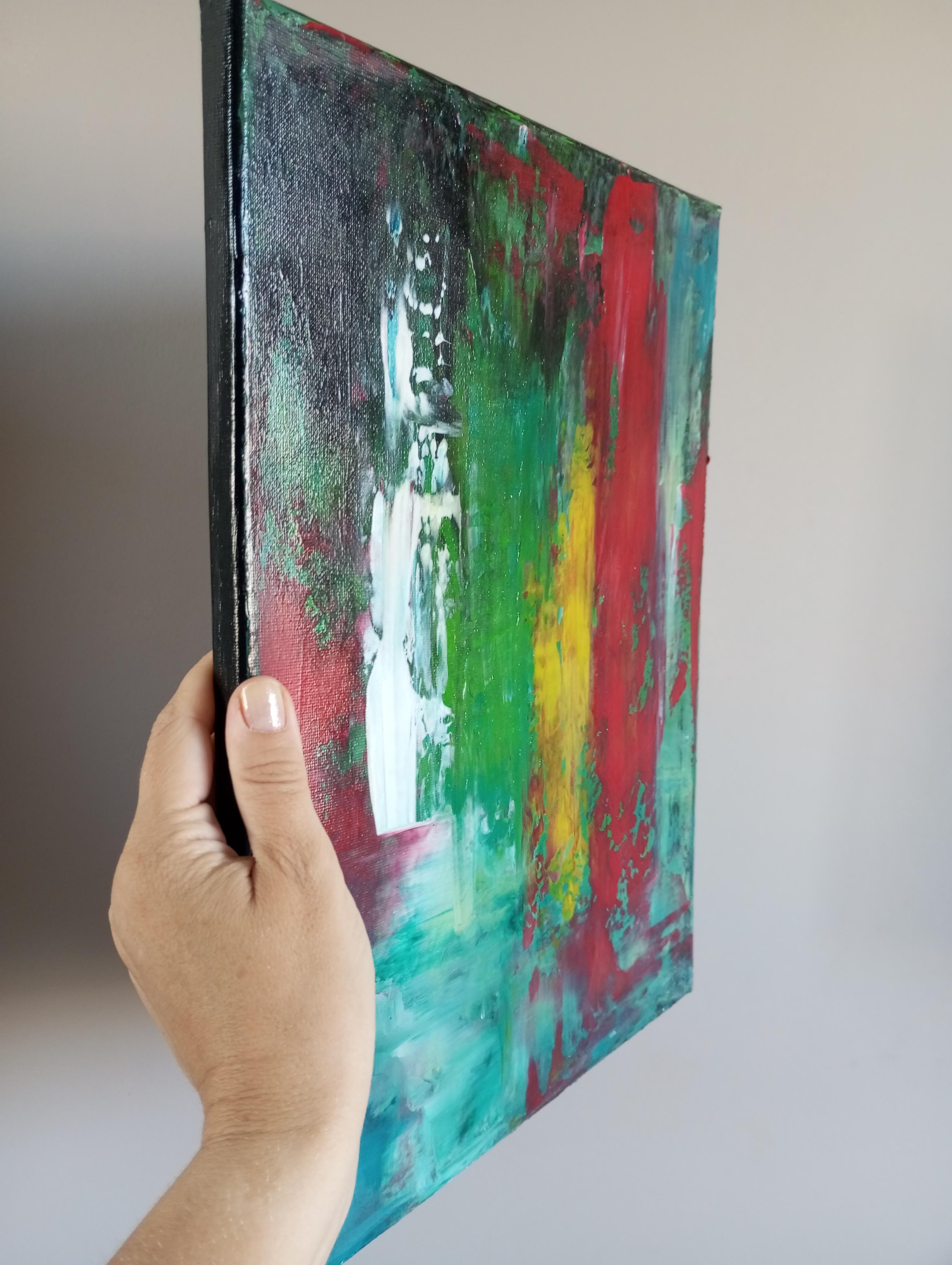 Astratto vibrante  pittura acrilica su tela 