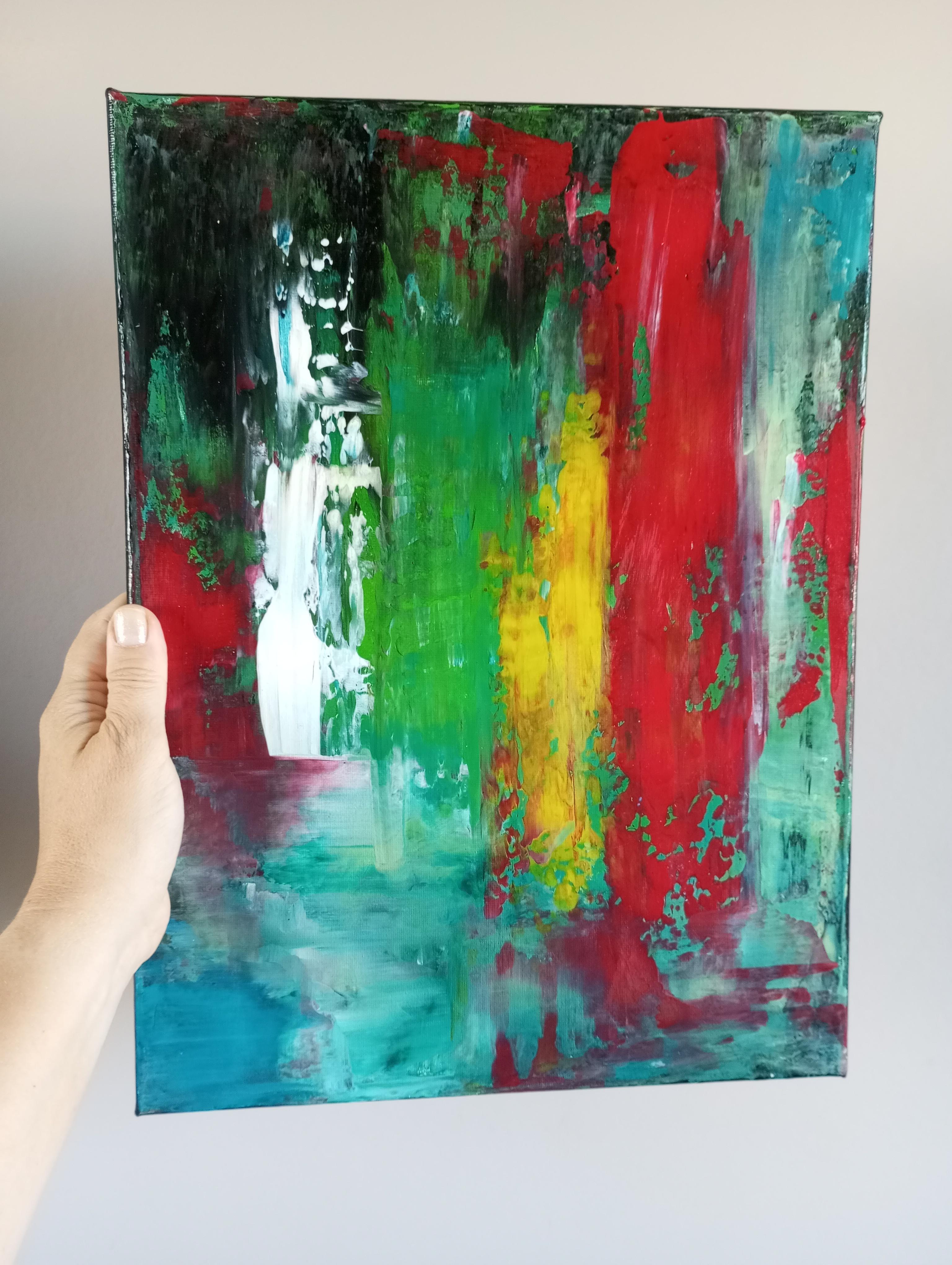 Astratto vibrante  pittura acrilica su tela 