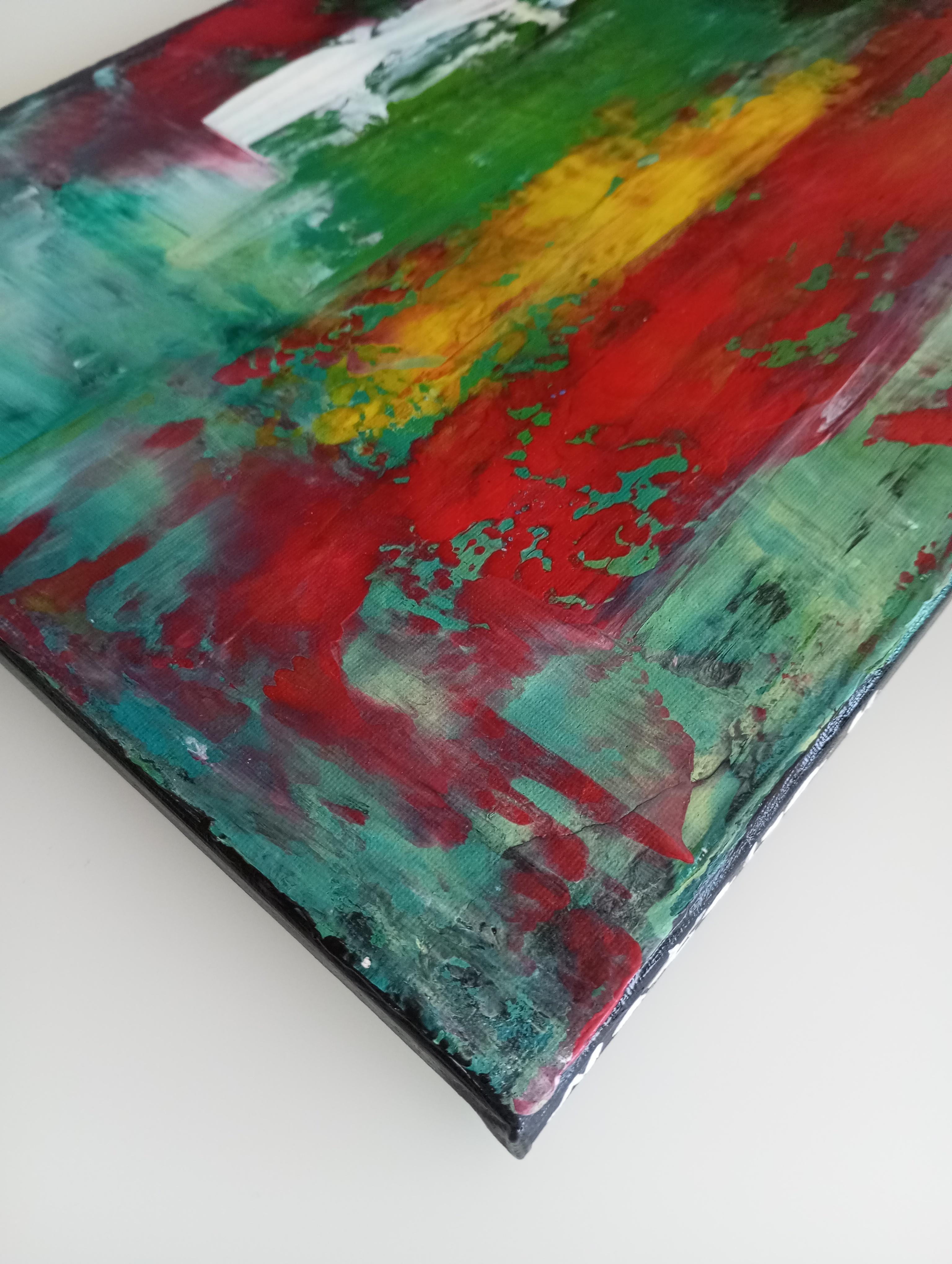 Astratto vibrante  pittura acrilica su tela 