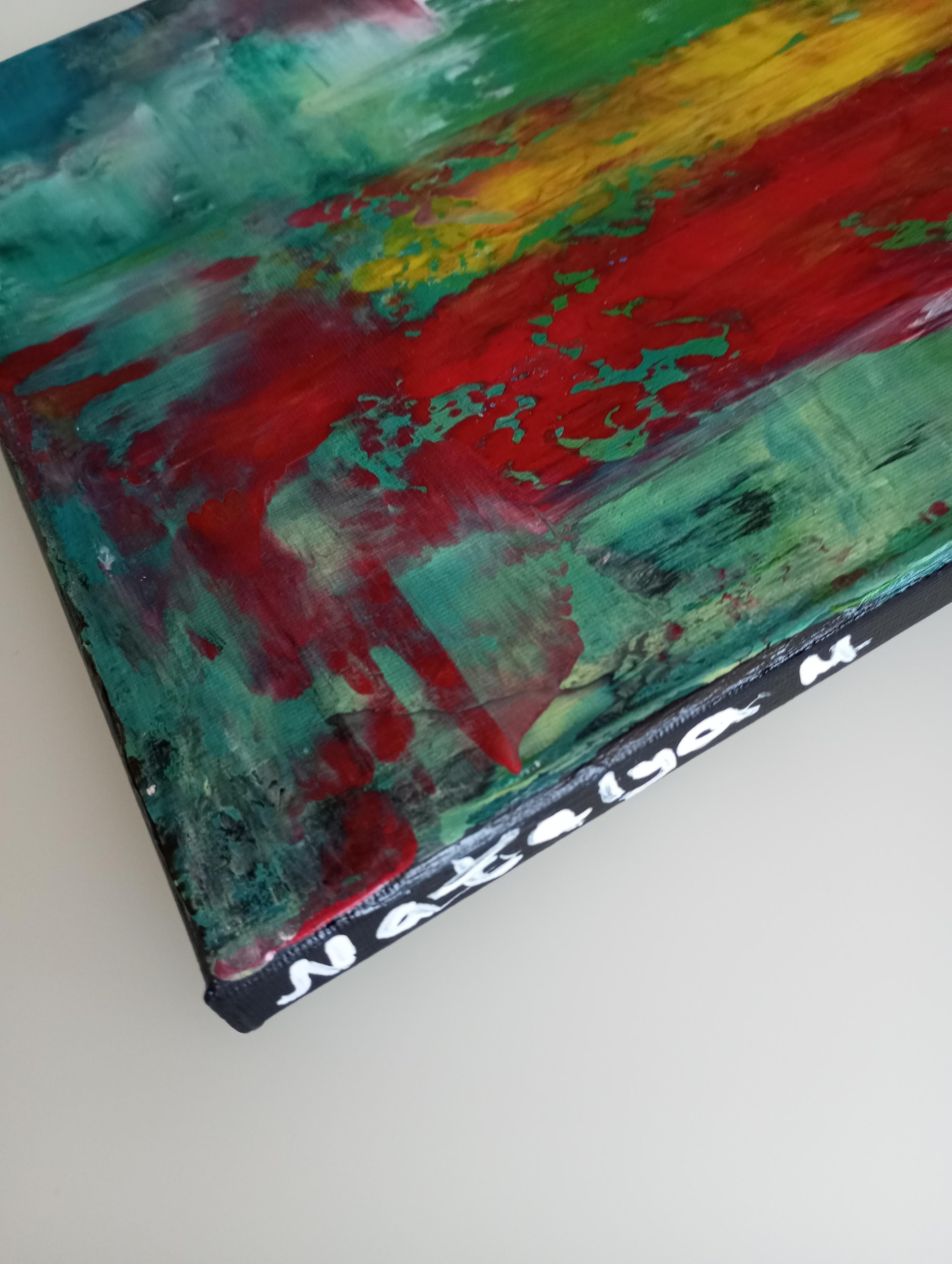 Astratto vibrante  pittura acrilica su tela 