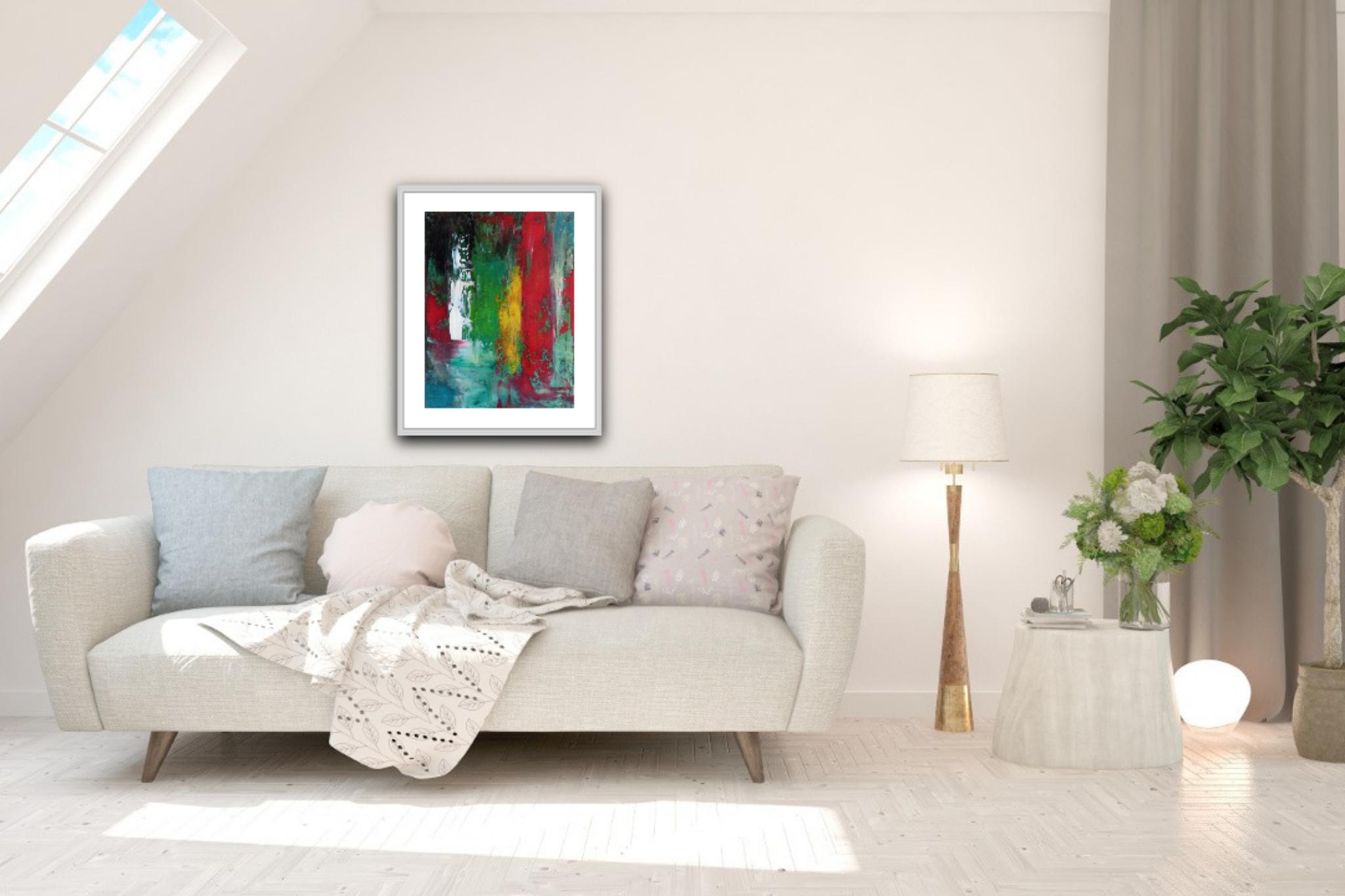Astratto vibrante  pittura acrilica su tela 