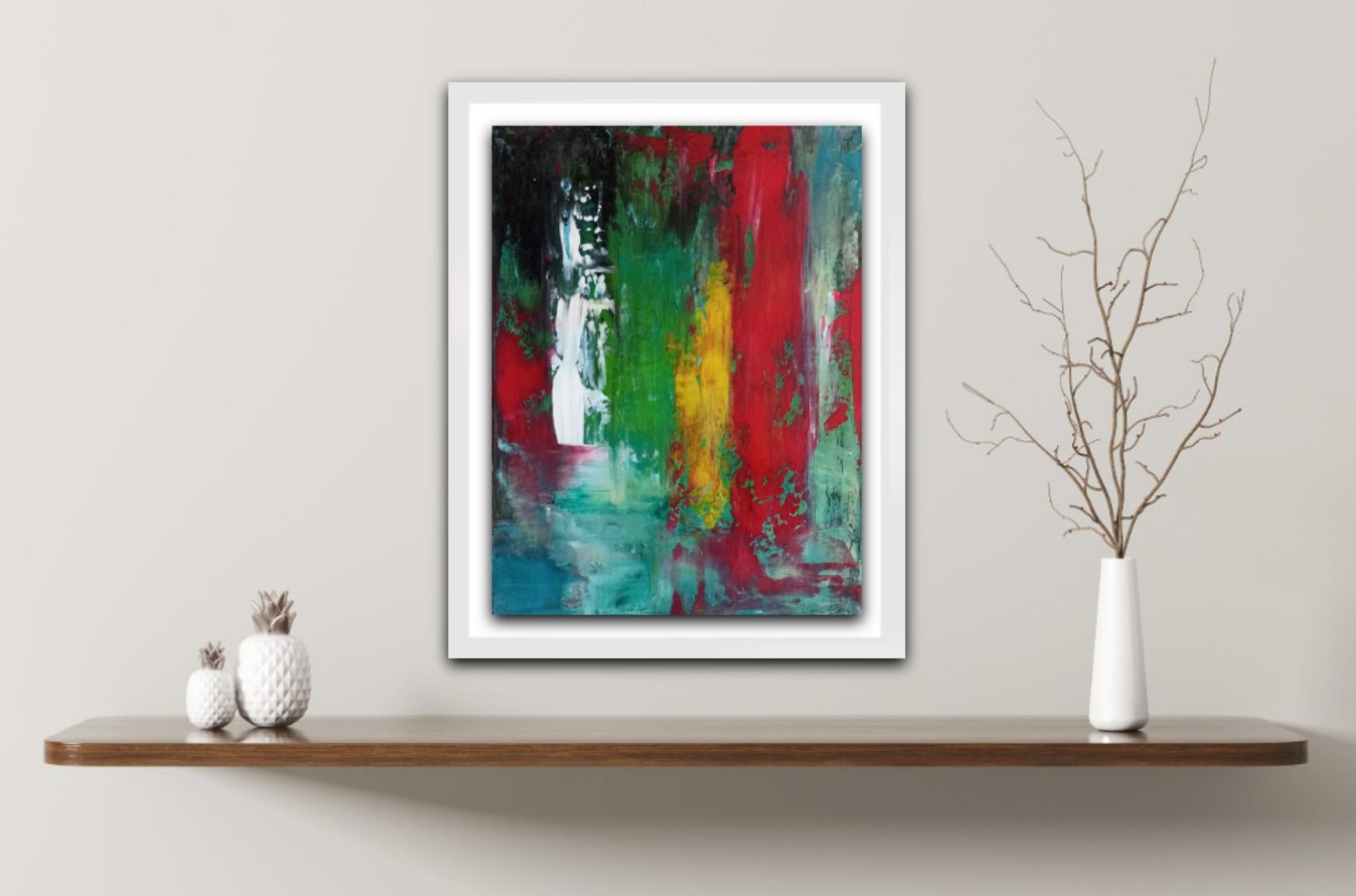 Astratto vibrante  pittura acrilica su tela 