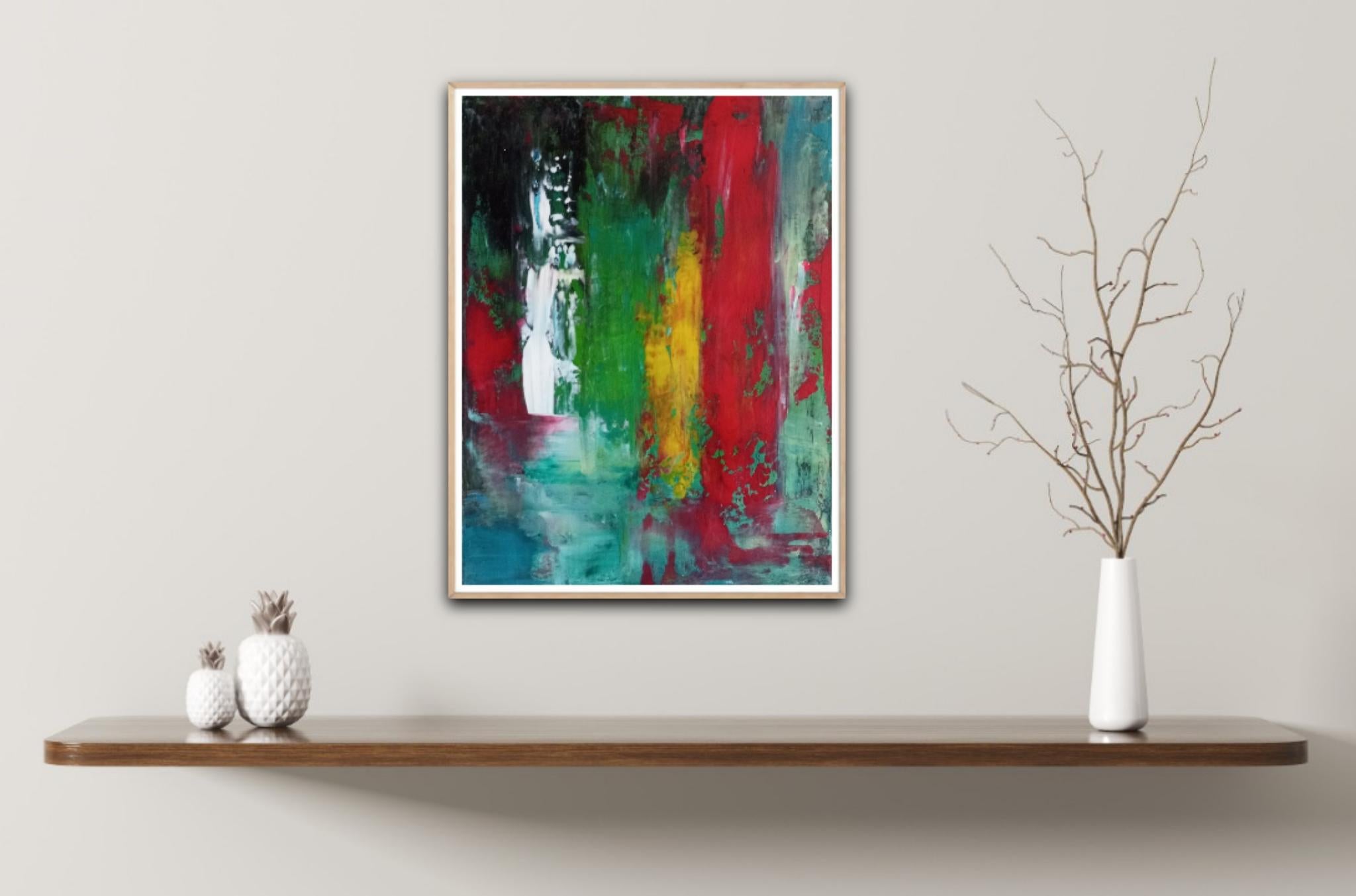 Astratto vibrante  pittura acrilica su tela 
