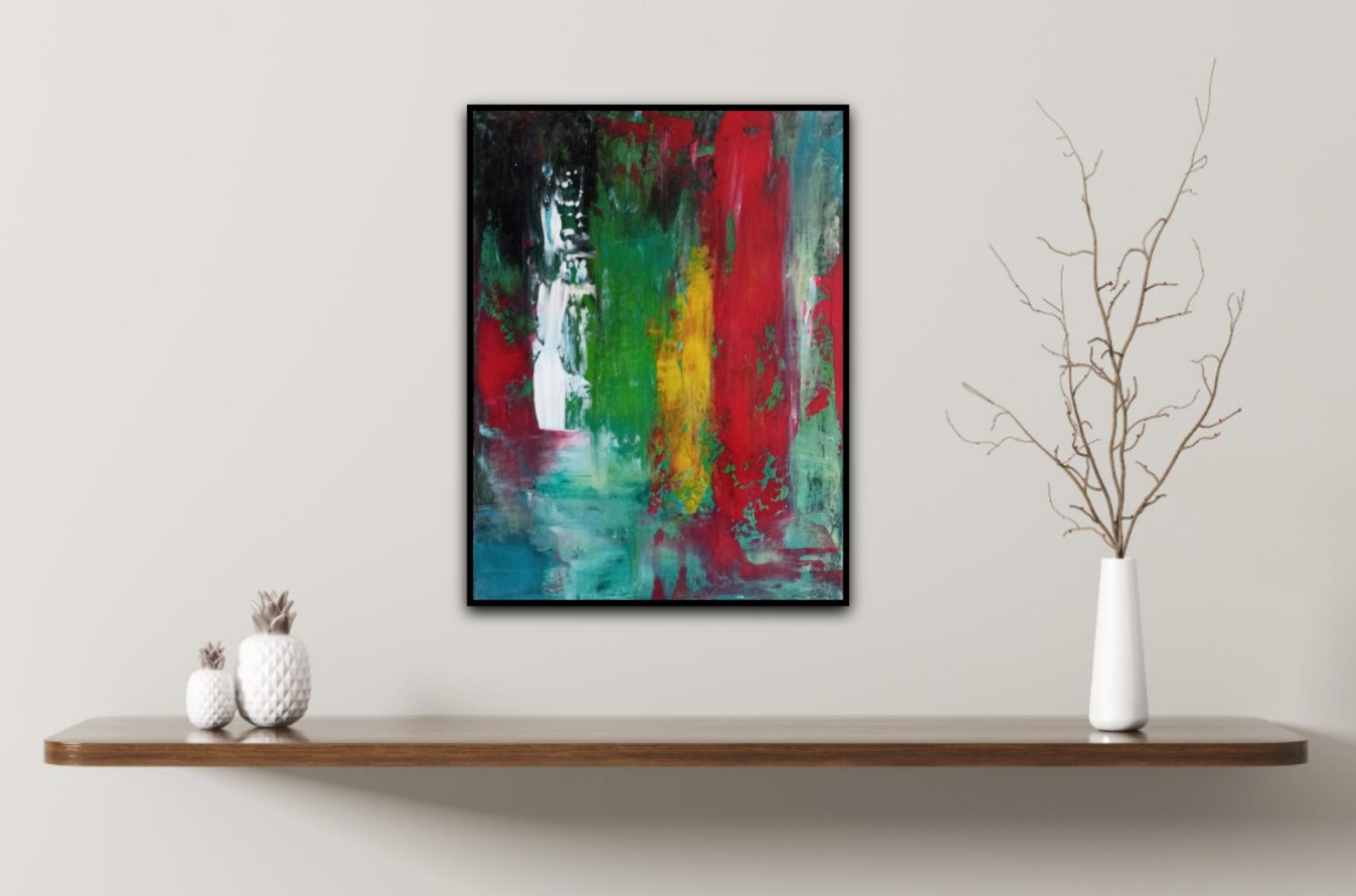 Astratto vibrante  pittura acrilica su tela 