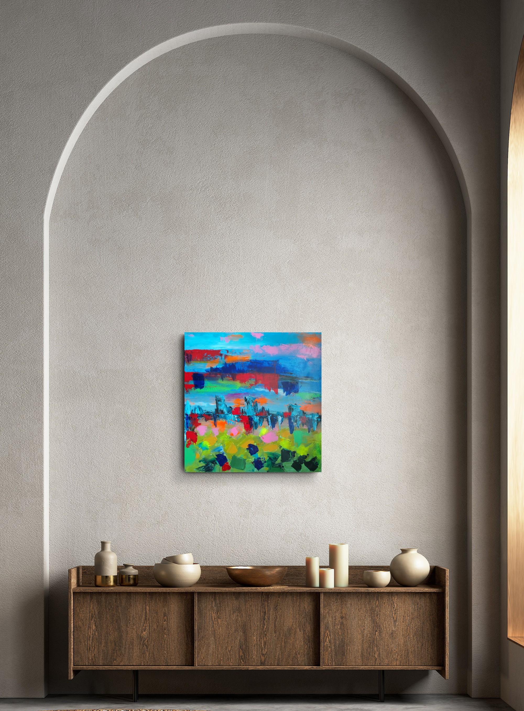 Pittura acrilica contemporanea astratta ed espressiva su tela 