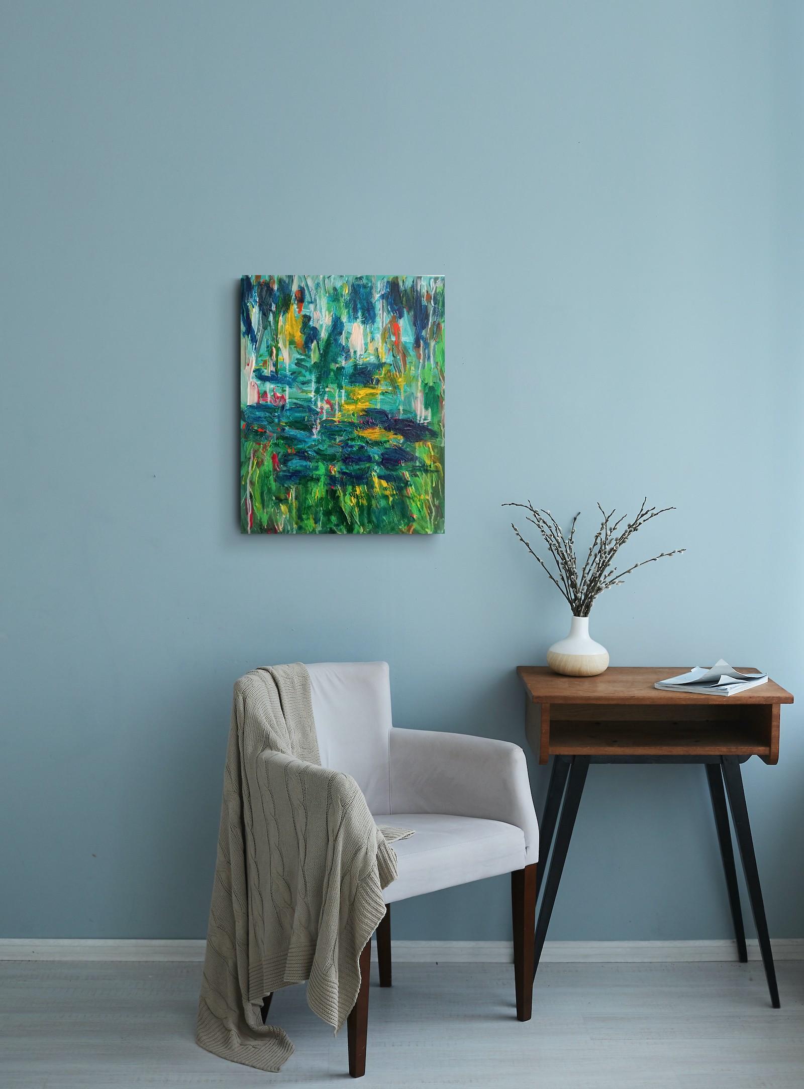 One Instant  - Abstract Impressionist Painting by Natalya Mougenot 