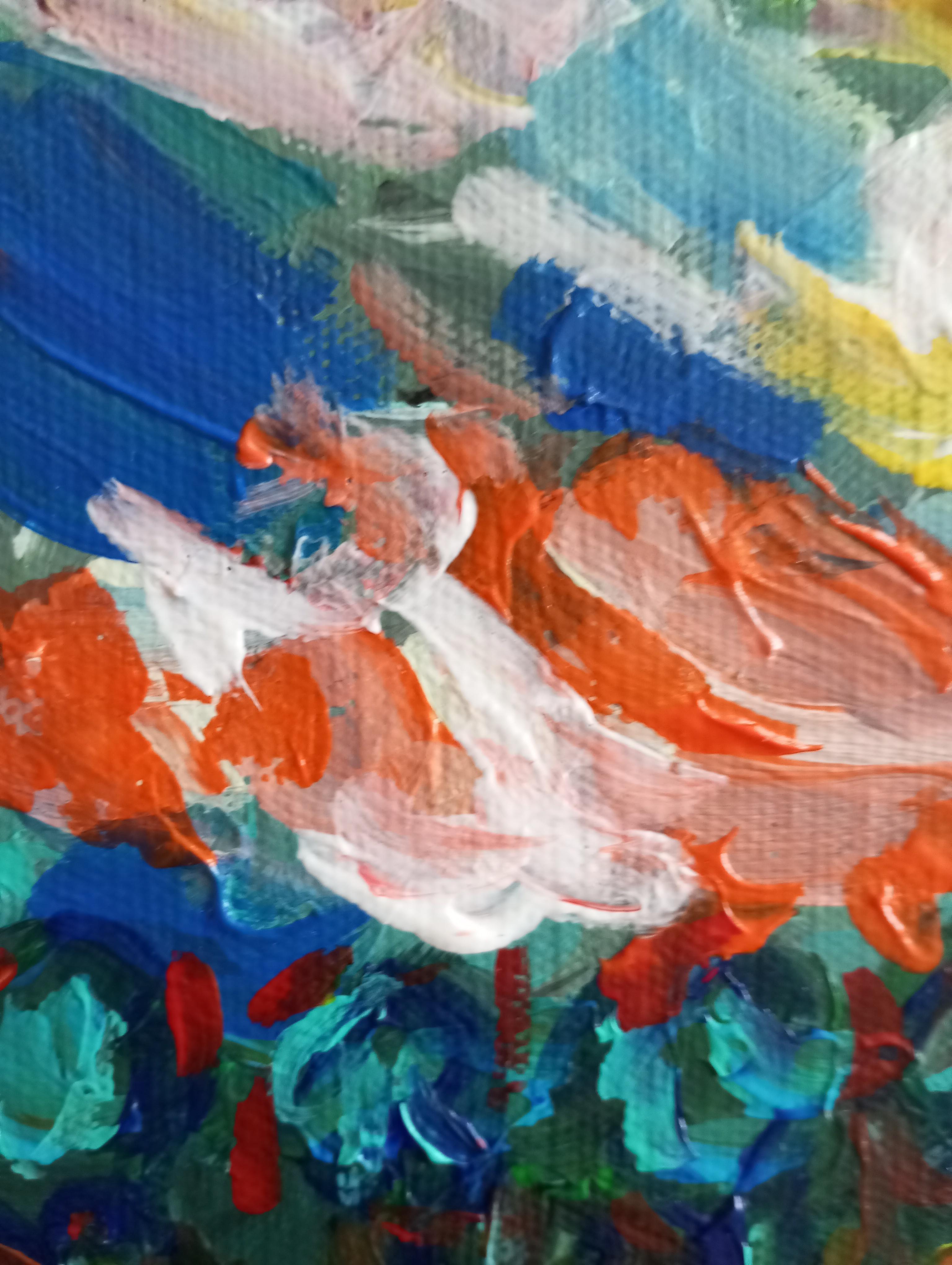 Paysage de nature contemporain, peinture acrylique sur toile ( sud de la France) en vente 12