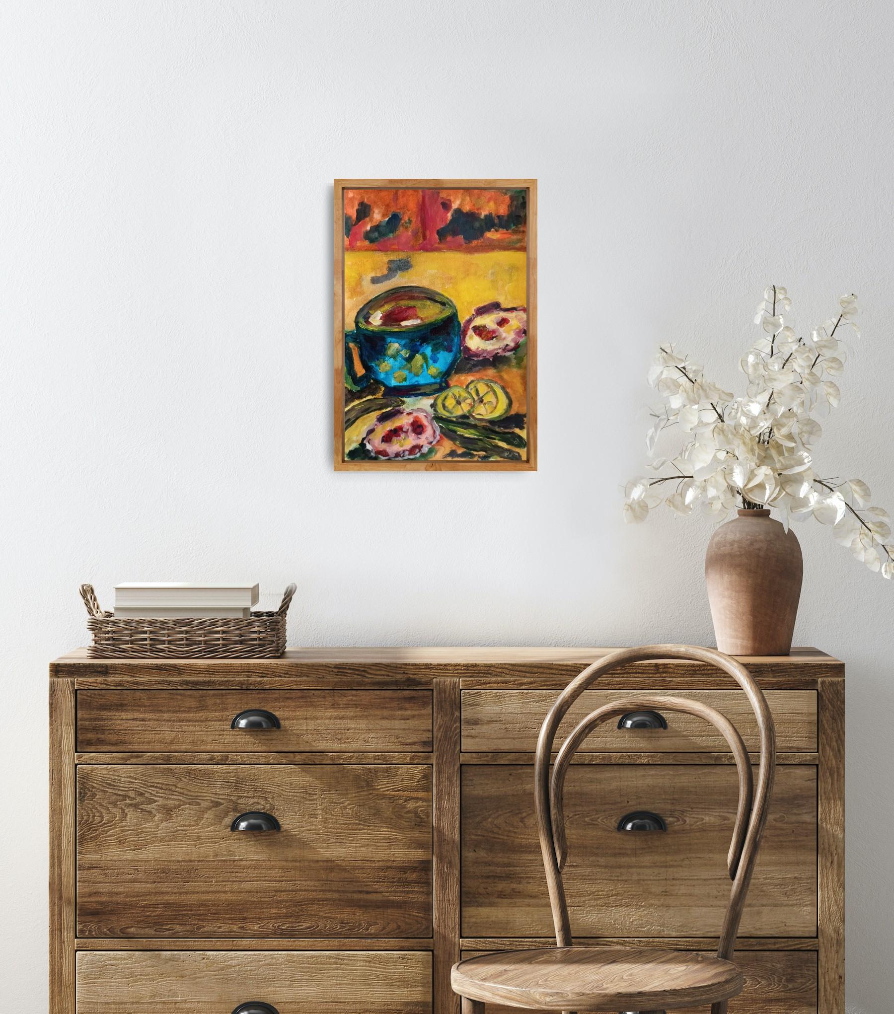 This modern colorful expressive artwork 