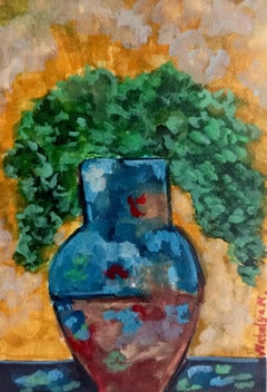 "Plant in a vase" (contemporary impressionist floral art)