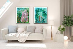 Expressive Abstract Floral Lily of the Valley Oil Painting on Canvas 'Purity"
