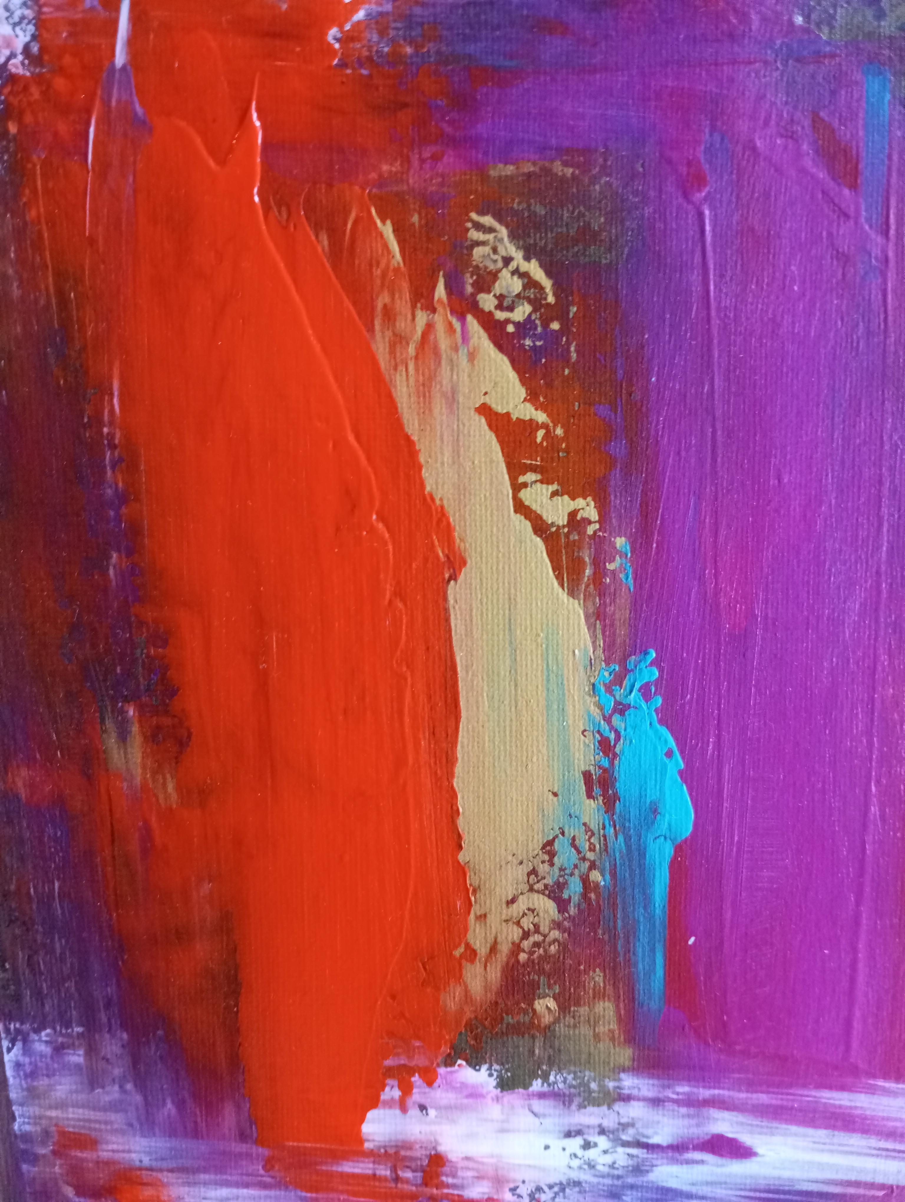 Contemporary abstract expressive acrylic painting on canvas ready to hang For Sale 13