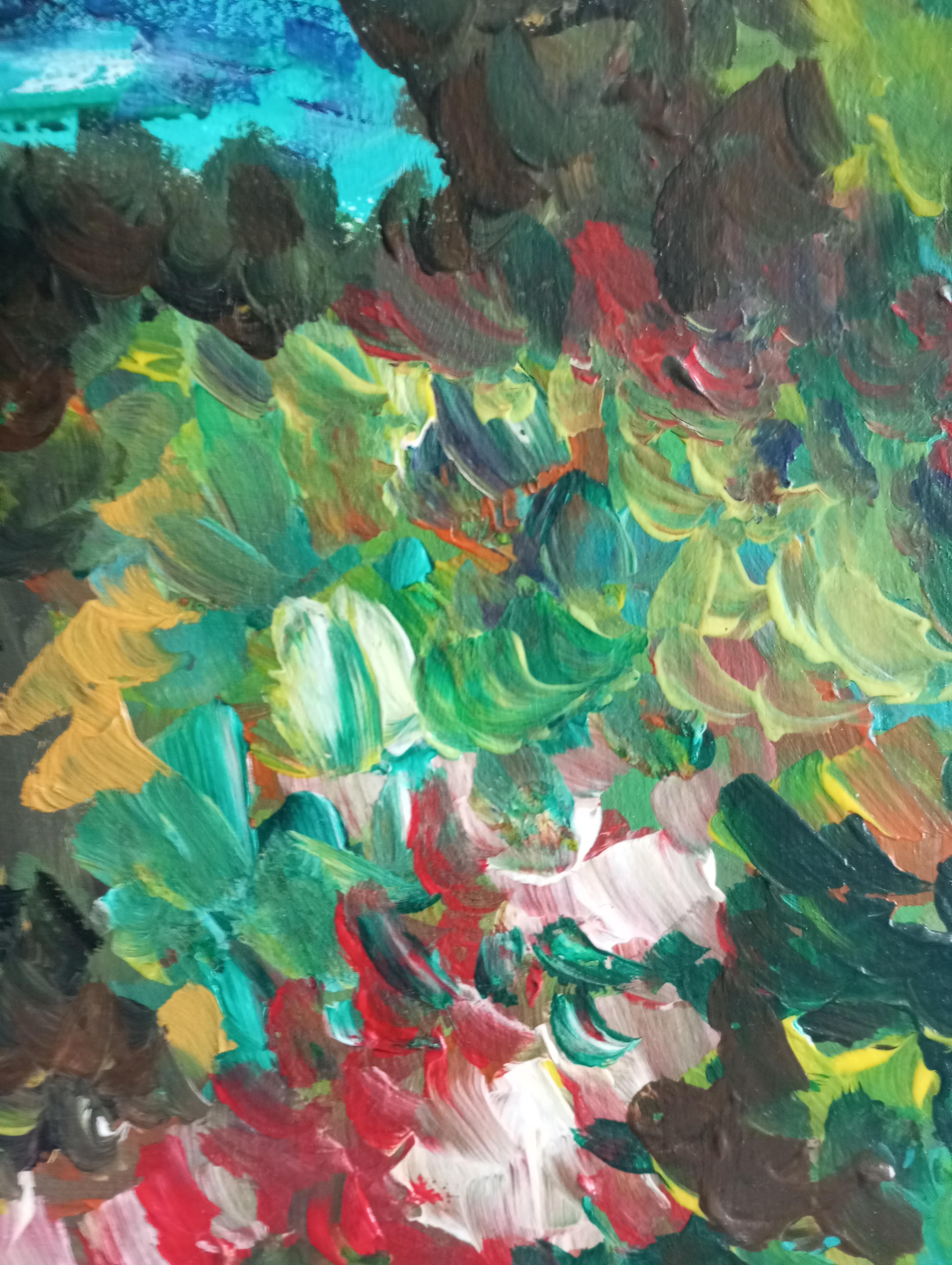 « falaise de mer » (peinture de côte balnéaire inspirée par Claude Monet) en vente 12