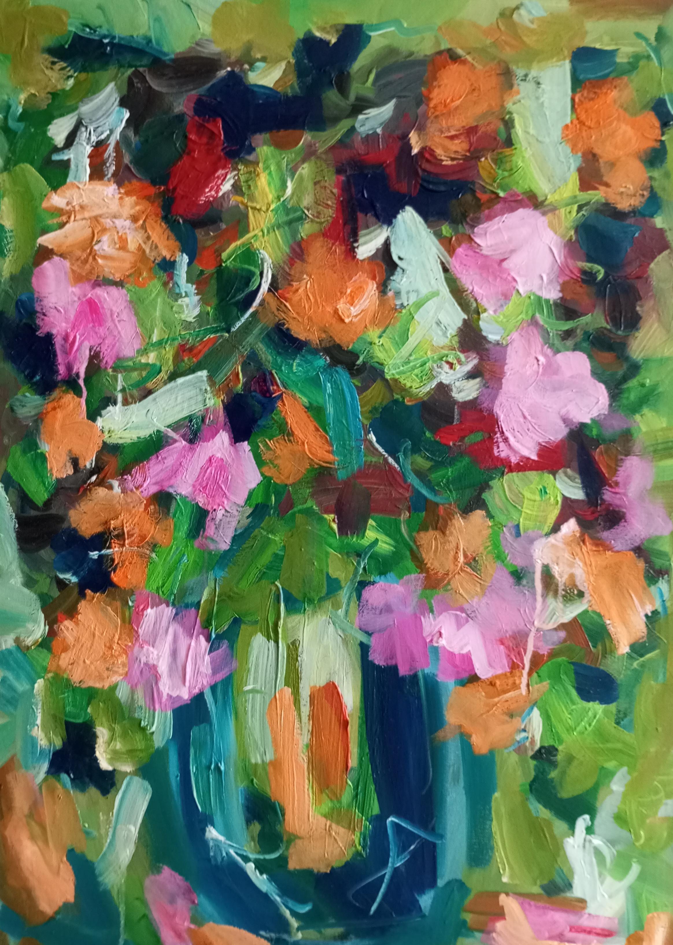 Natalya Mougenot  Interior Painting - "Splash of floral summer"