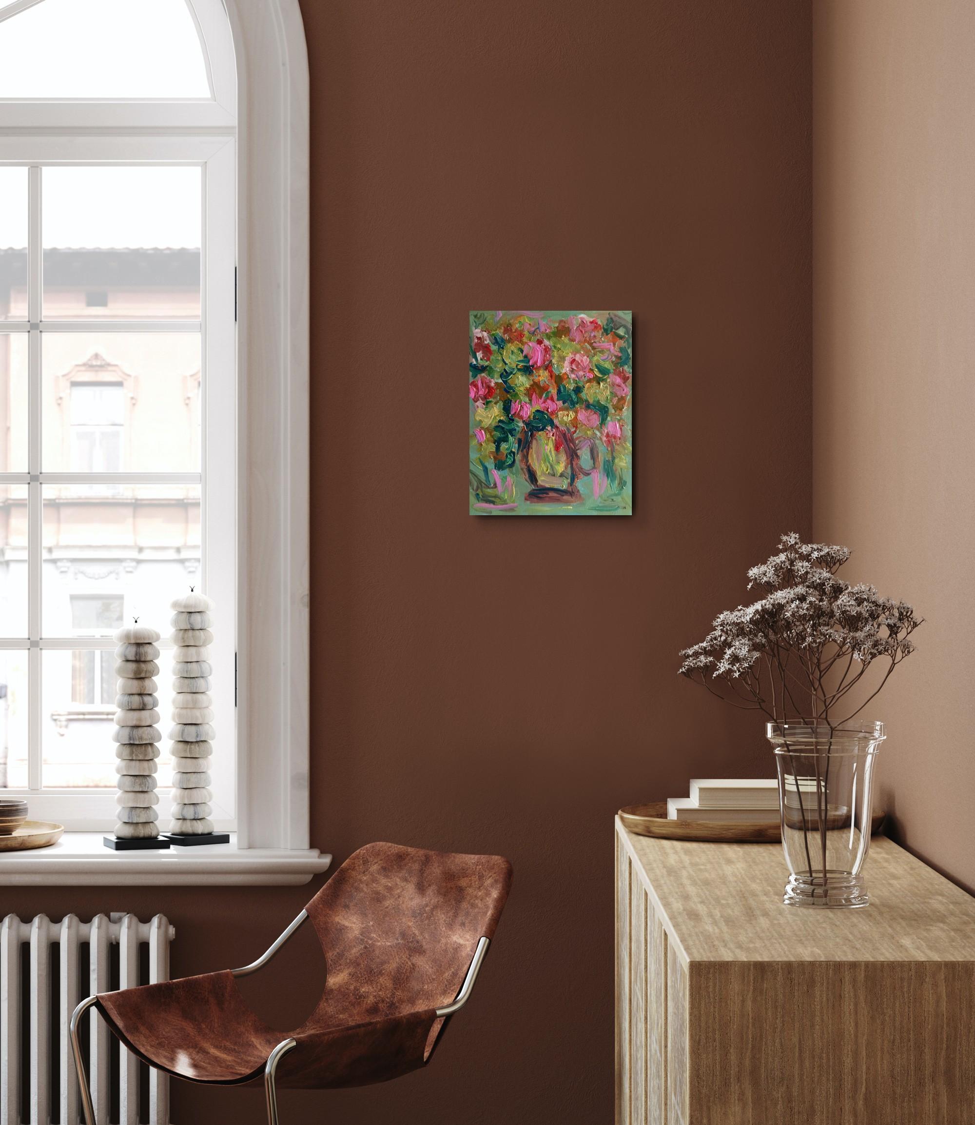 Impressionista espressivo contemporaneo  pittura ad olio floreale su tela in vendita 9