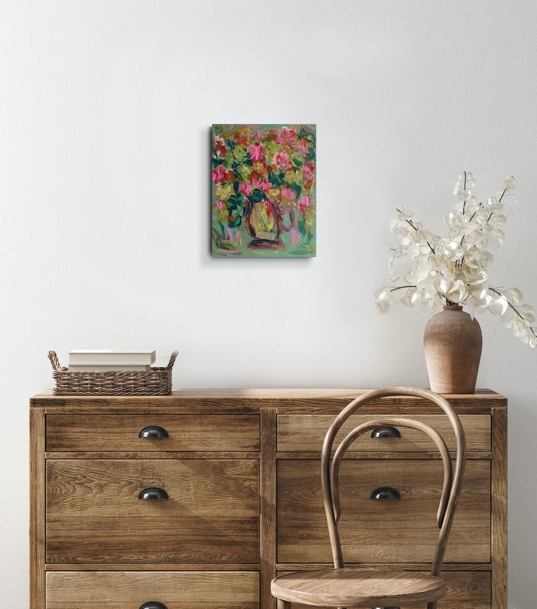 Impressionista espressivo contemporaneo  pittura ad olio floreale su tela in vendita 11
