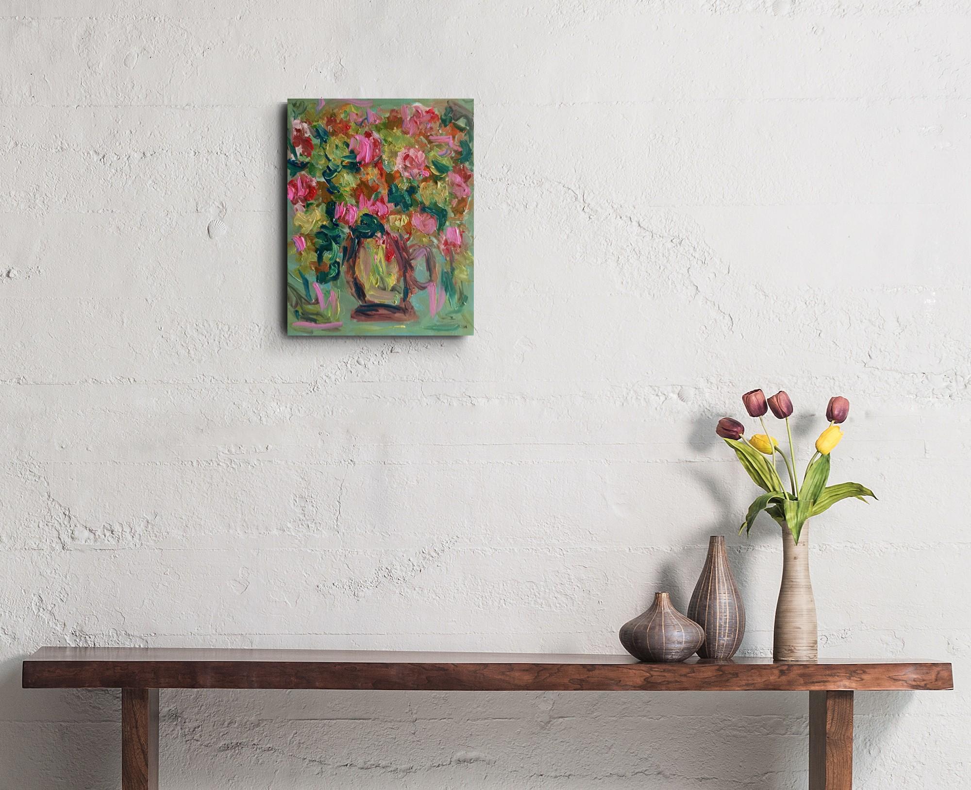 Impressionista espressivo contemporaneo  pittura ad olio floreale su tela in vendita 12