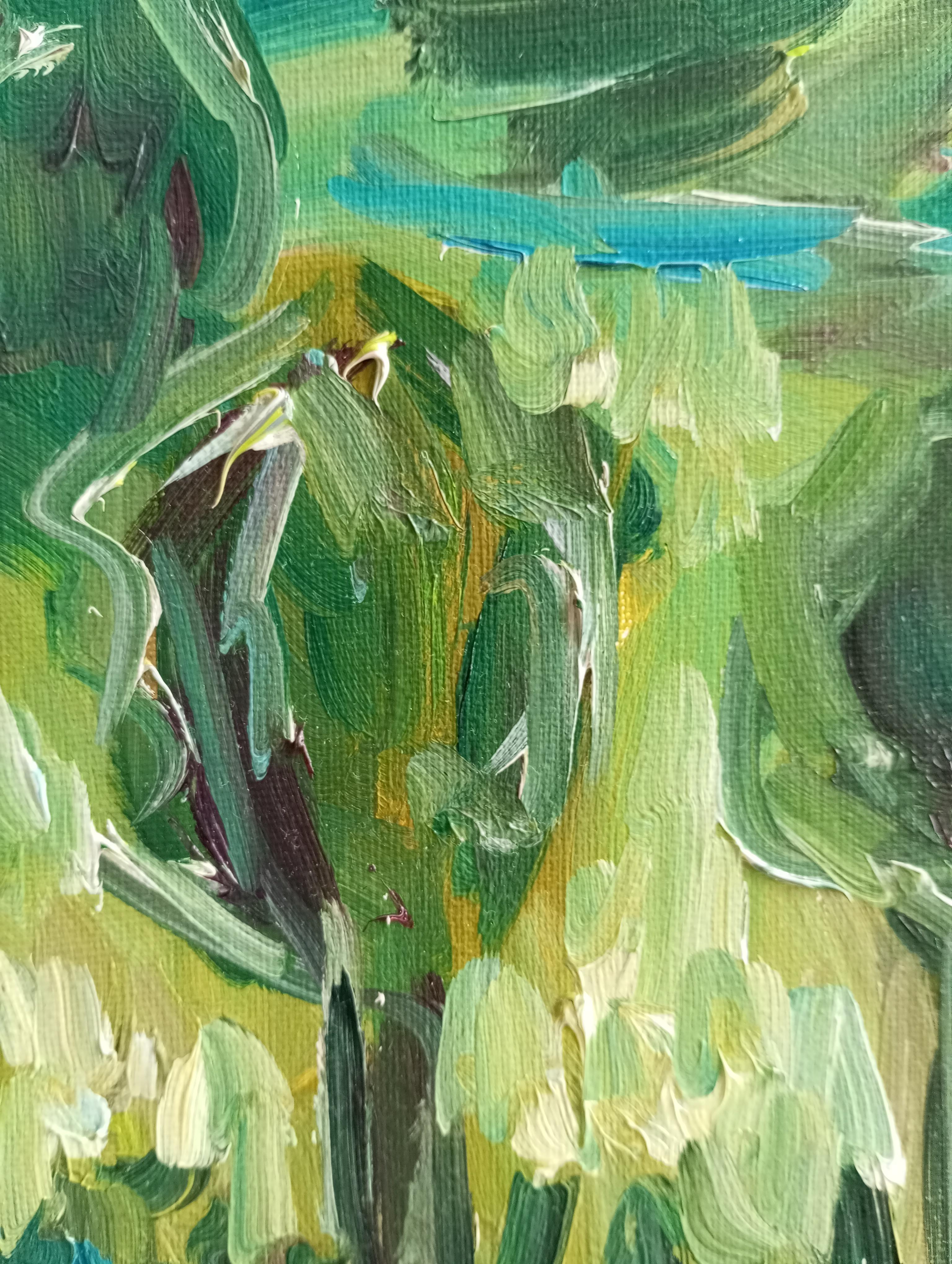 Paisaje impresionista contemporáneo naturaleza pintura al óleo sobre lienzo en venta 11