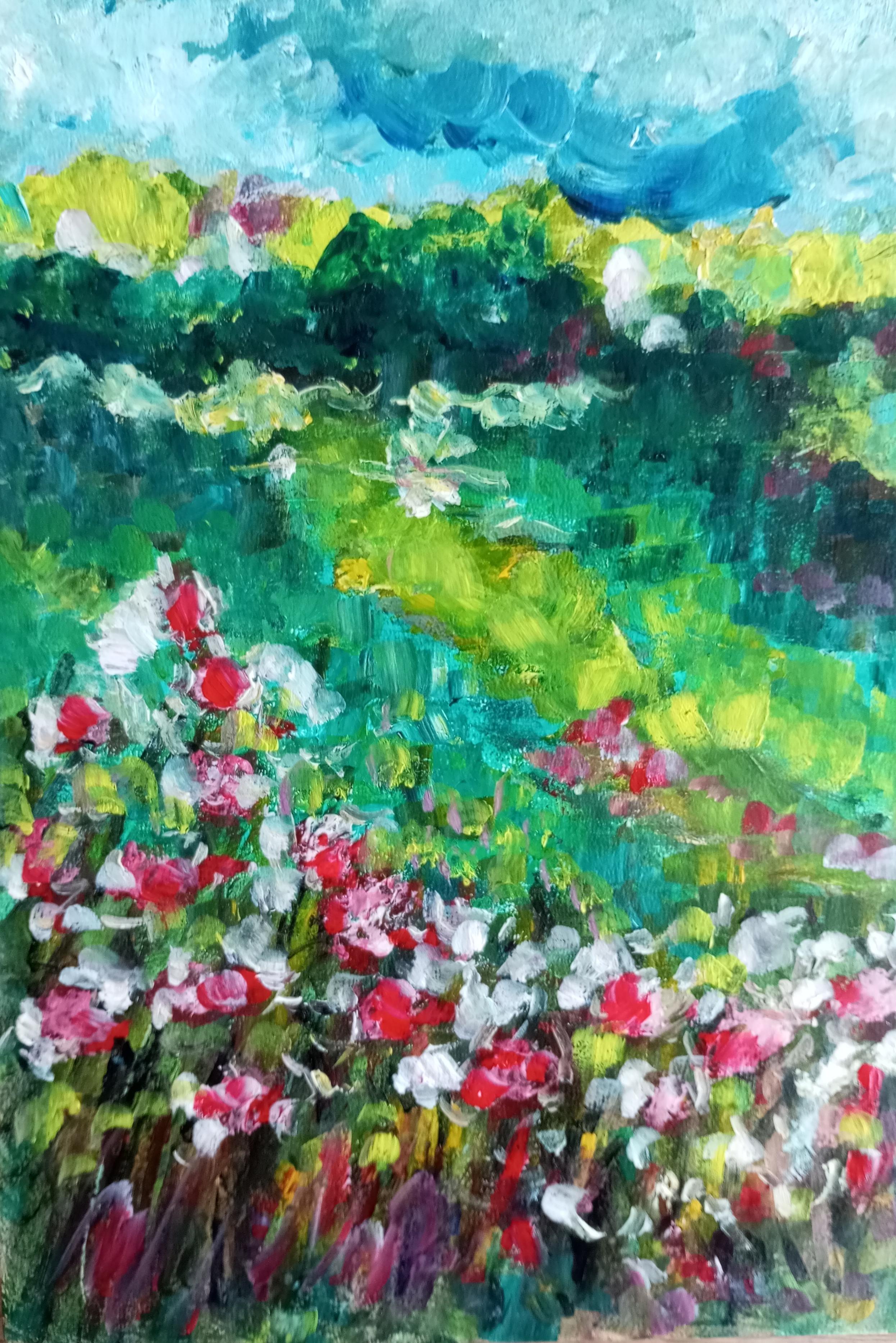 Natalya Mougenot  Landscape Painting – „Sommer in der Provence“ 