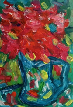 Contemporary oil floral artwork "Summer Joy"