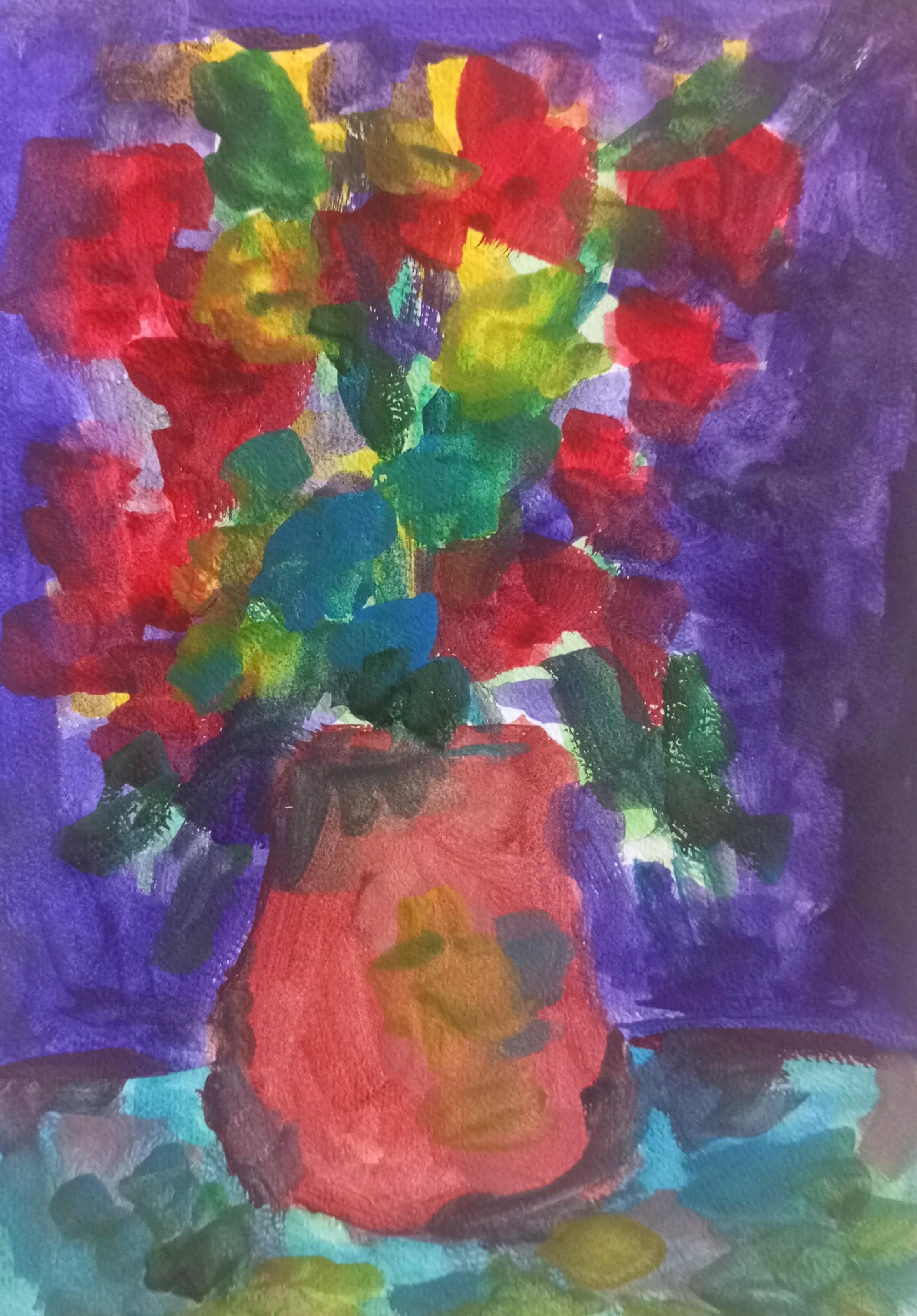 Still-Life Natalya Mougenot  - "Summer vibrance" (art floral impressionniste contemporain)