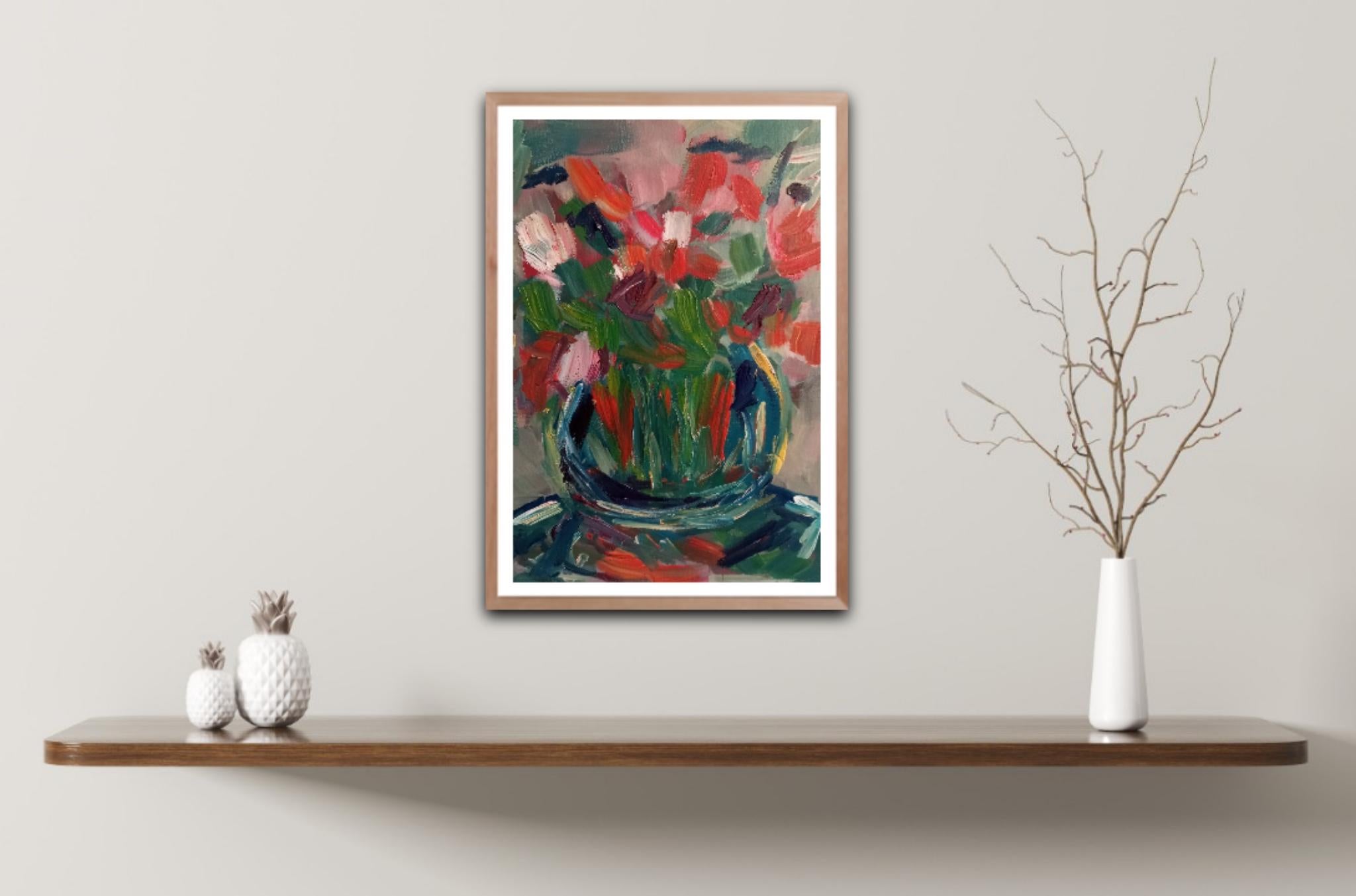 Dieses Kunstwerk ist Teil meiner Serie, die den Szenen einer Sommerperiode gewidmet ist.

Dieses Blumenbild  mit dem Titel 