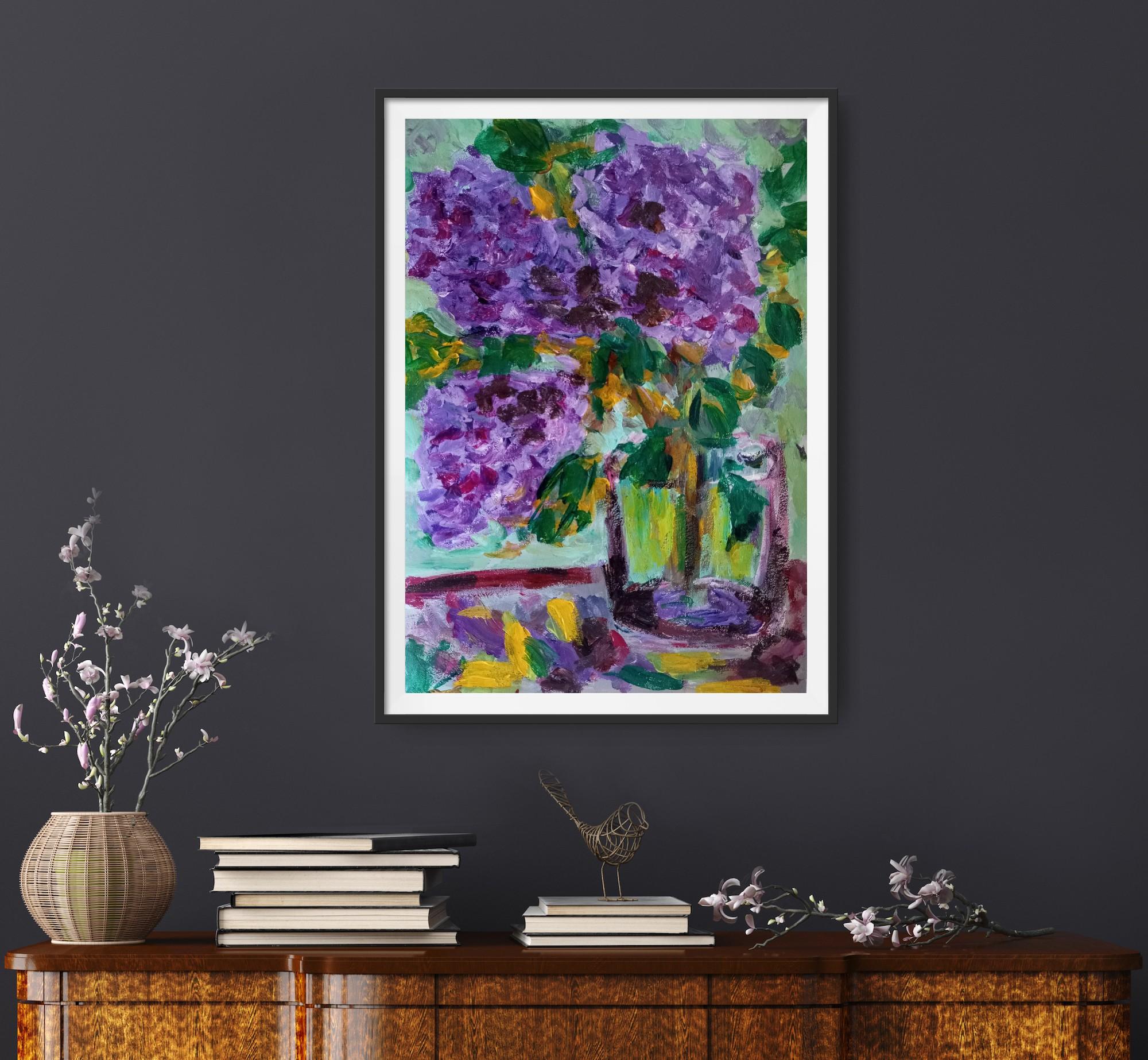 Soucieux souvenirs de lilas  - Impressionnisme américain Art par Natalya Mougenot 