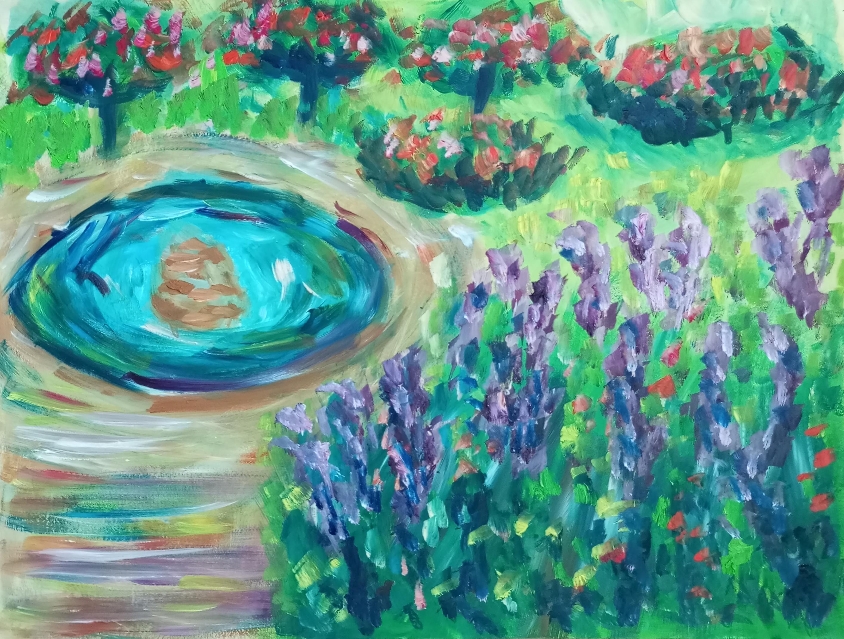 Natalya Mougenot  Still-Life Painting -  "The garden of Vincent Van Gogh"