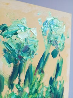 "The wild flowers of Provence" (kleines zeitgenössisches Blumengemälde auf Leinwand)