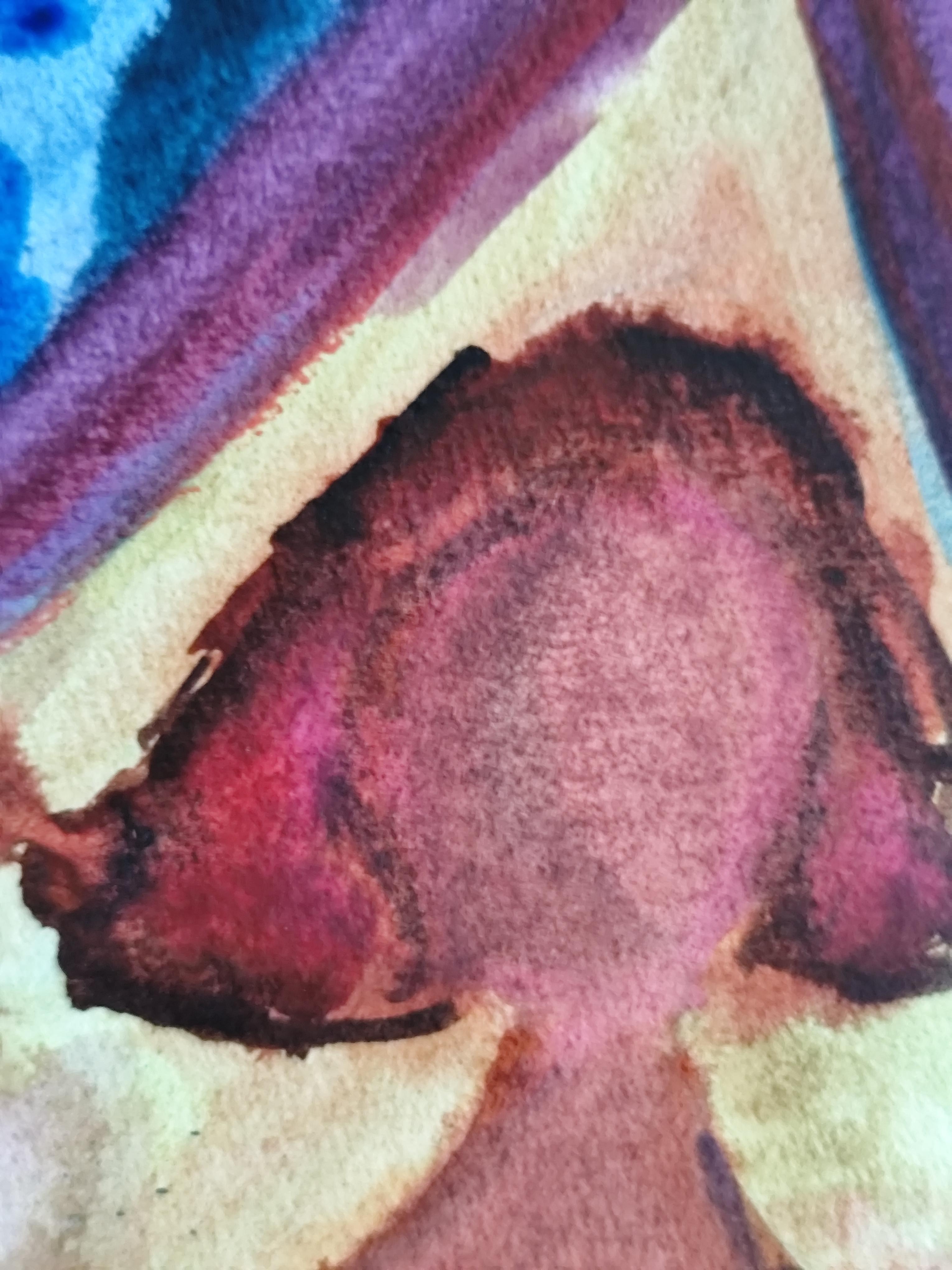 Peinture expressionniste abstraite contemporaine femme 