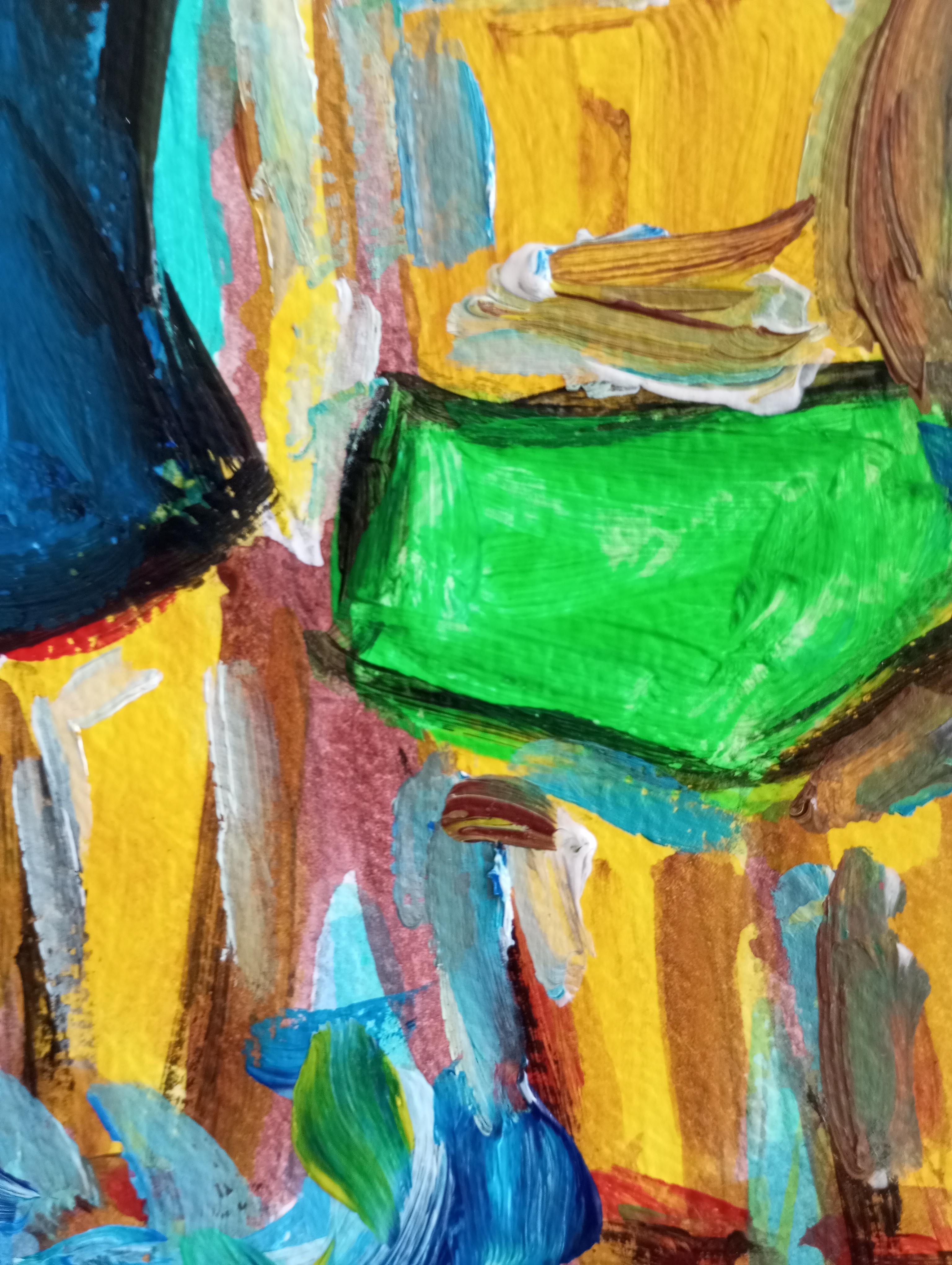 Quadro acrilico fiexpressivo contemporaneo di tre donne sulla spiaggia in vendita 7