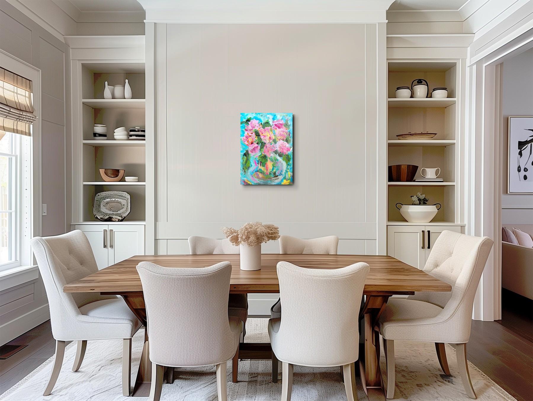 Lienzo al óleo contemporáneo impresionista expresivo floral 