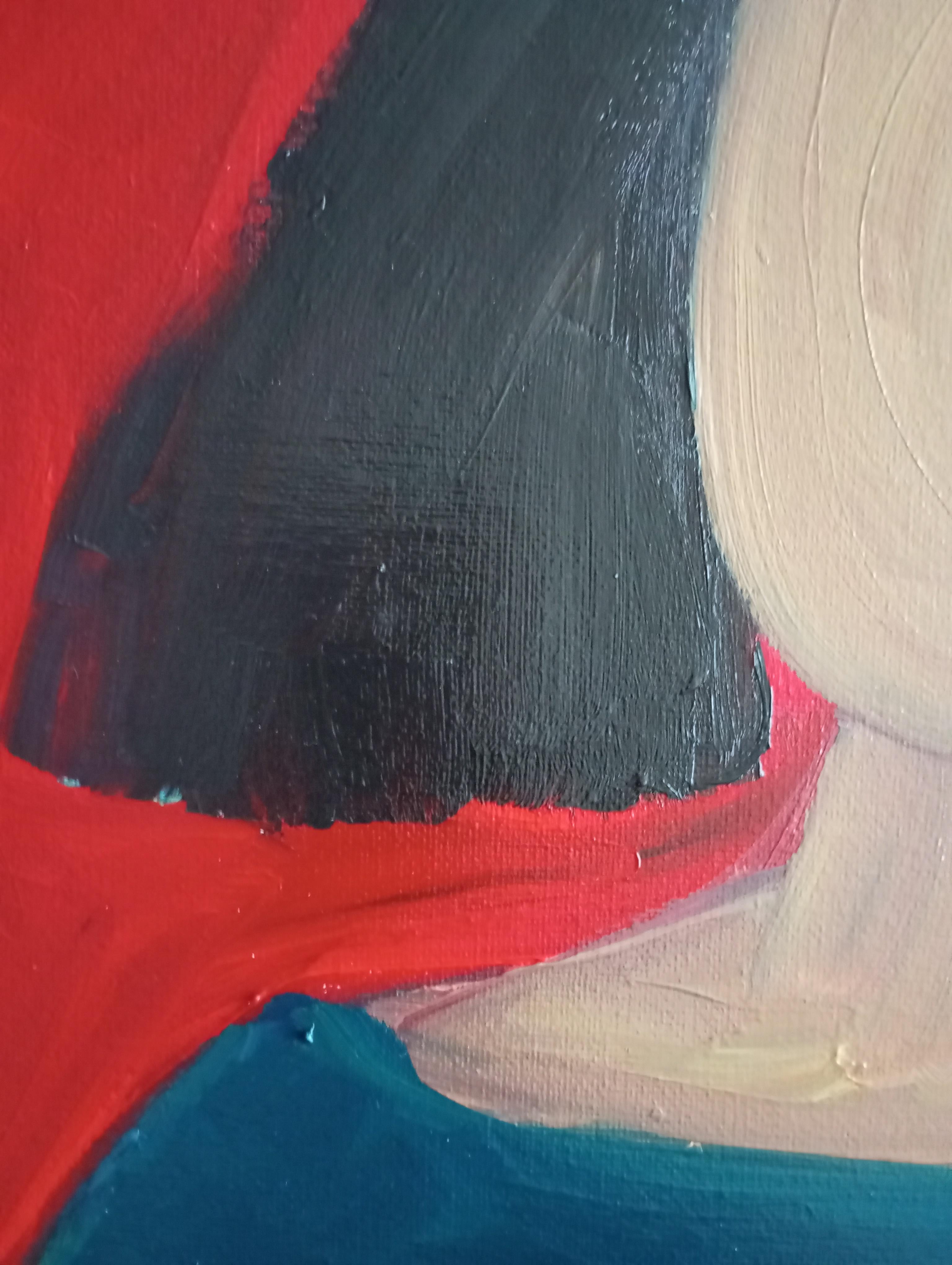 Retrato figurativo contemporáneo al óleo de una mujer 14