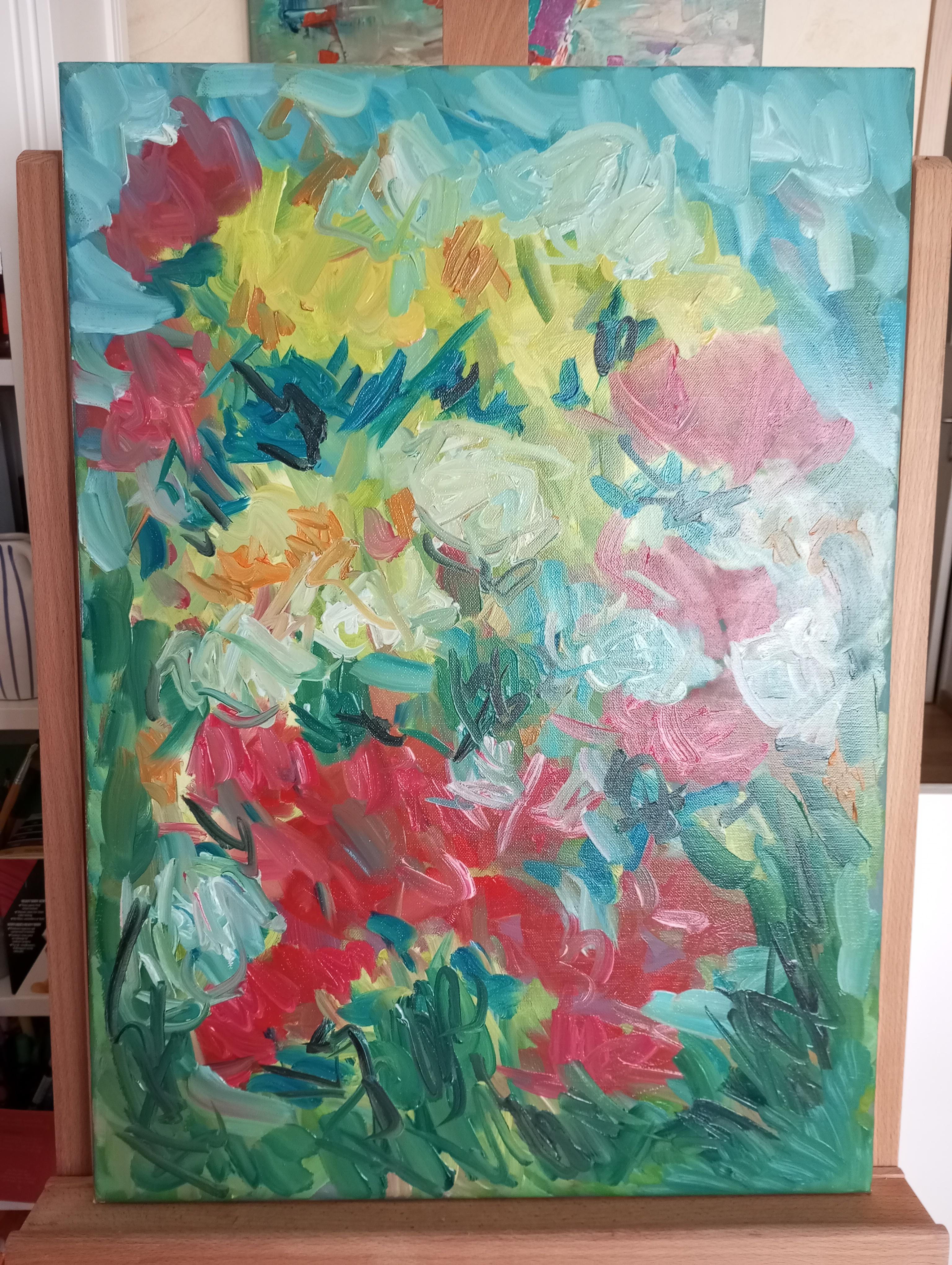 Contemporary impressionist vibrant painting 