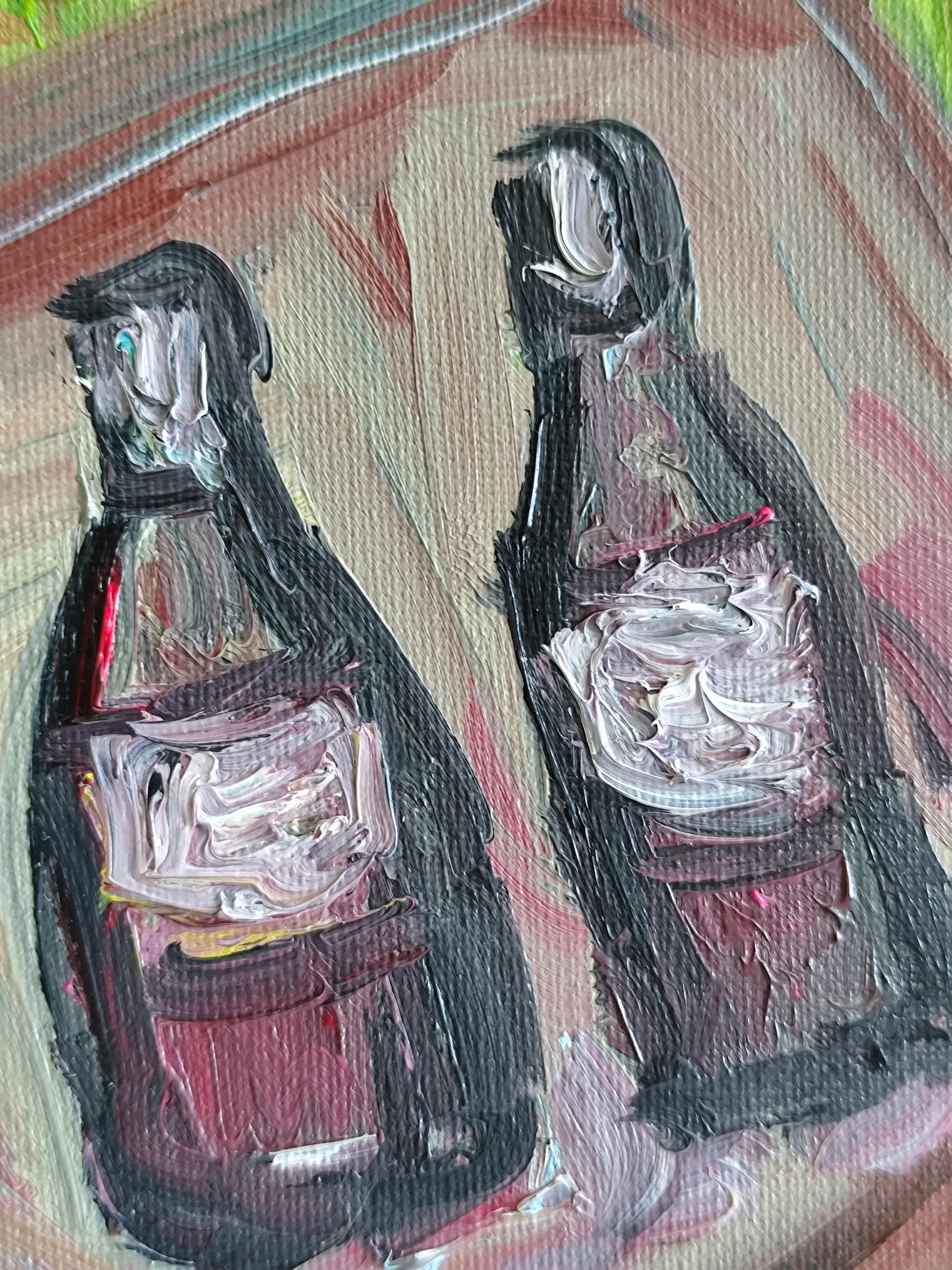 Impressionist expressive painting on canvas 