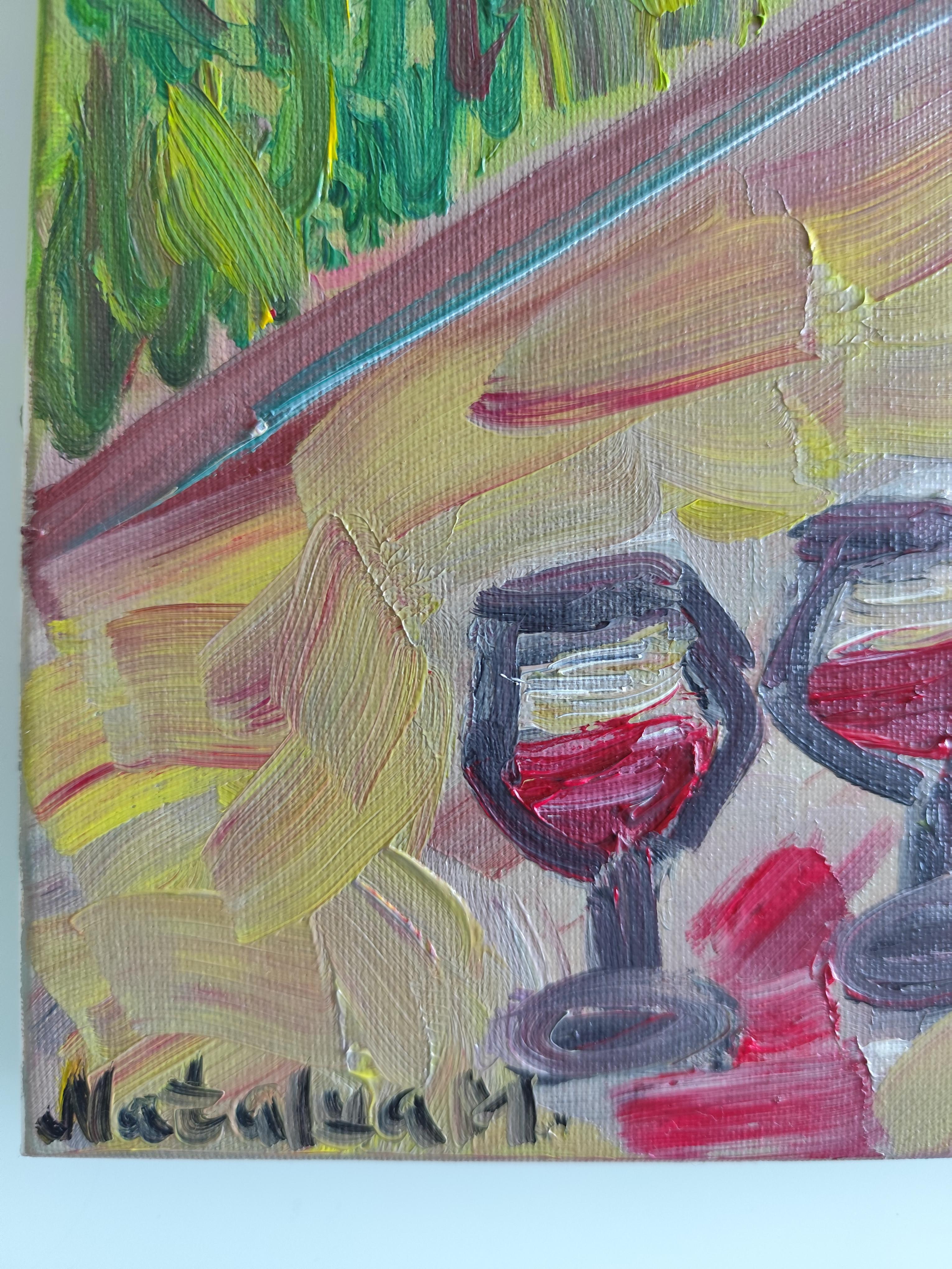 Impressionist expressive painting on canvas 