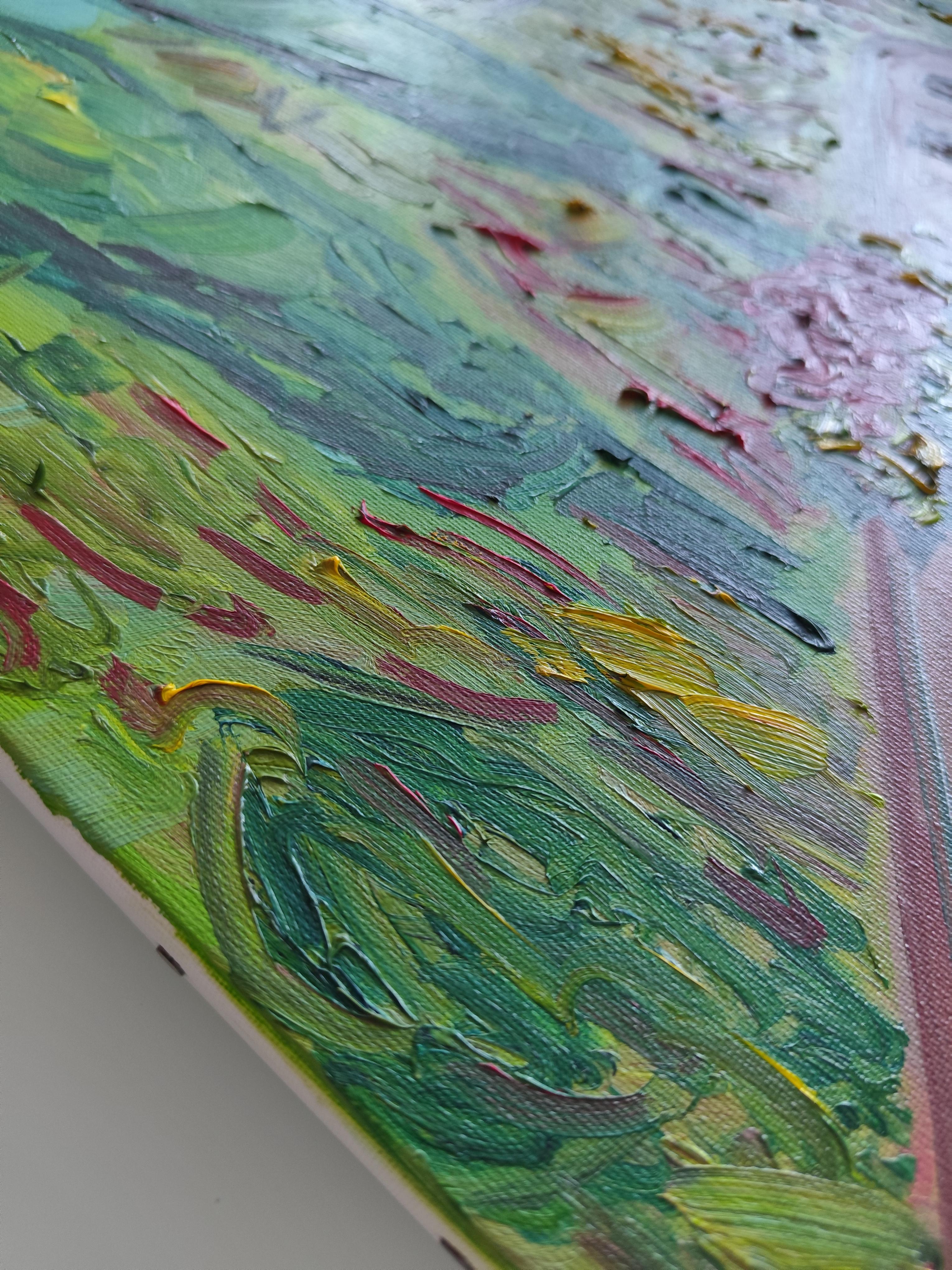 Impressionist expressive painting on canvas 
