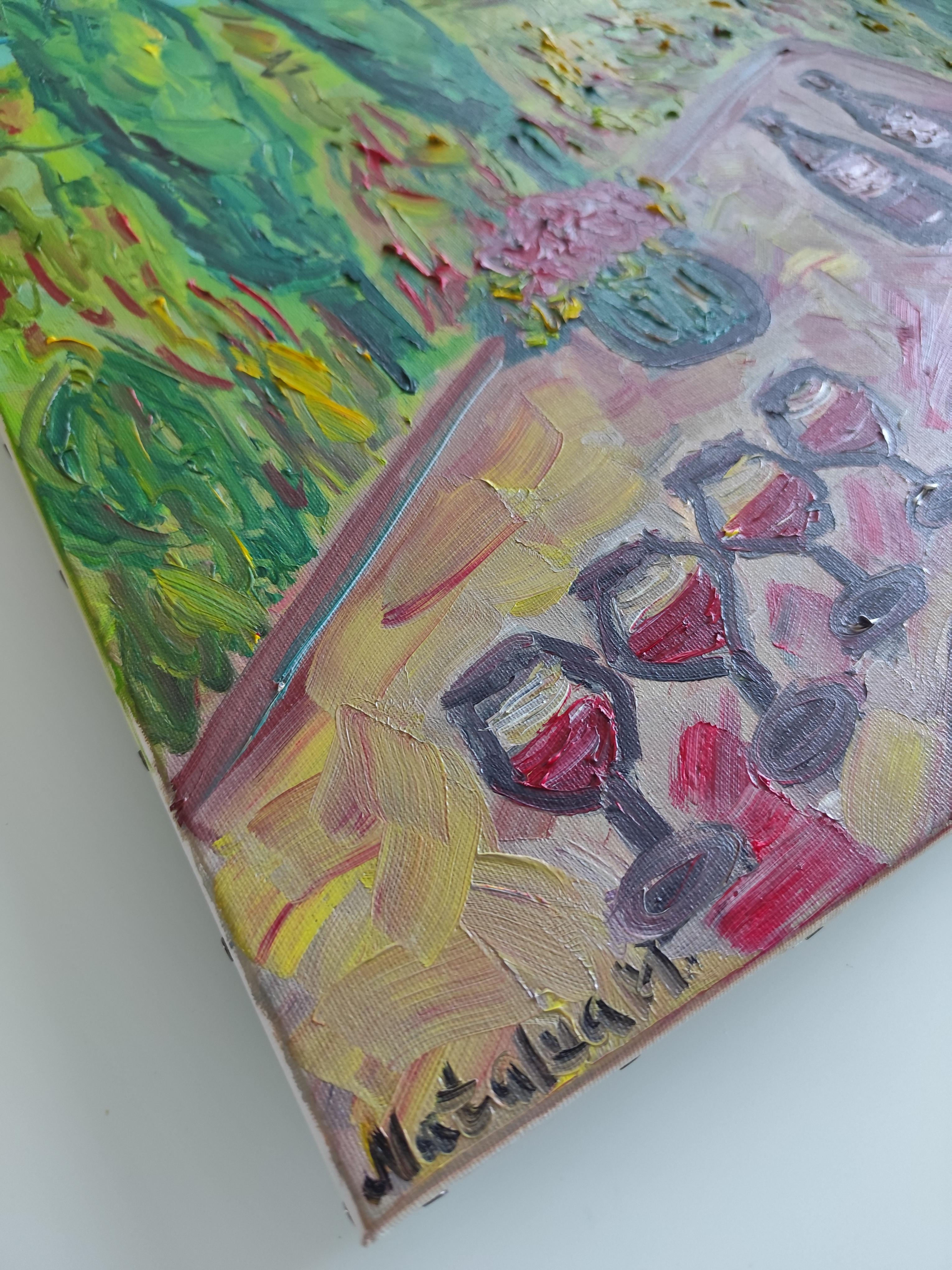 Impressionist expressive painting on canvas 