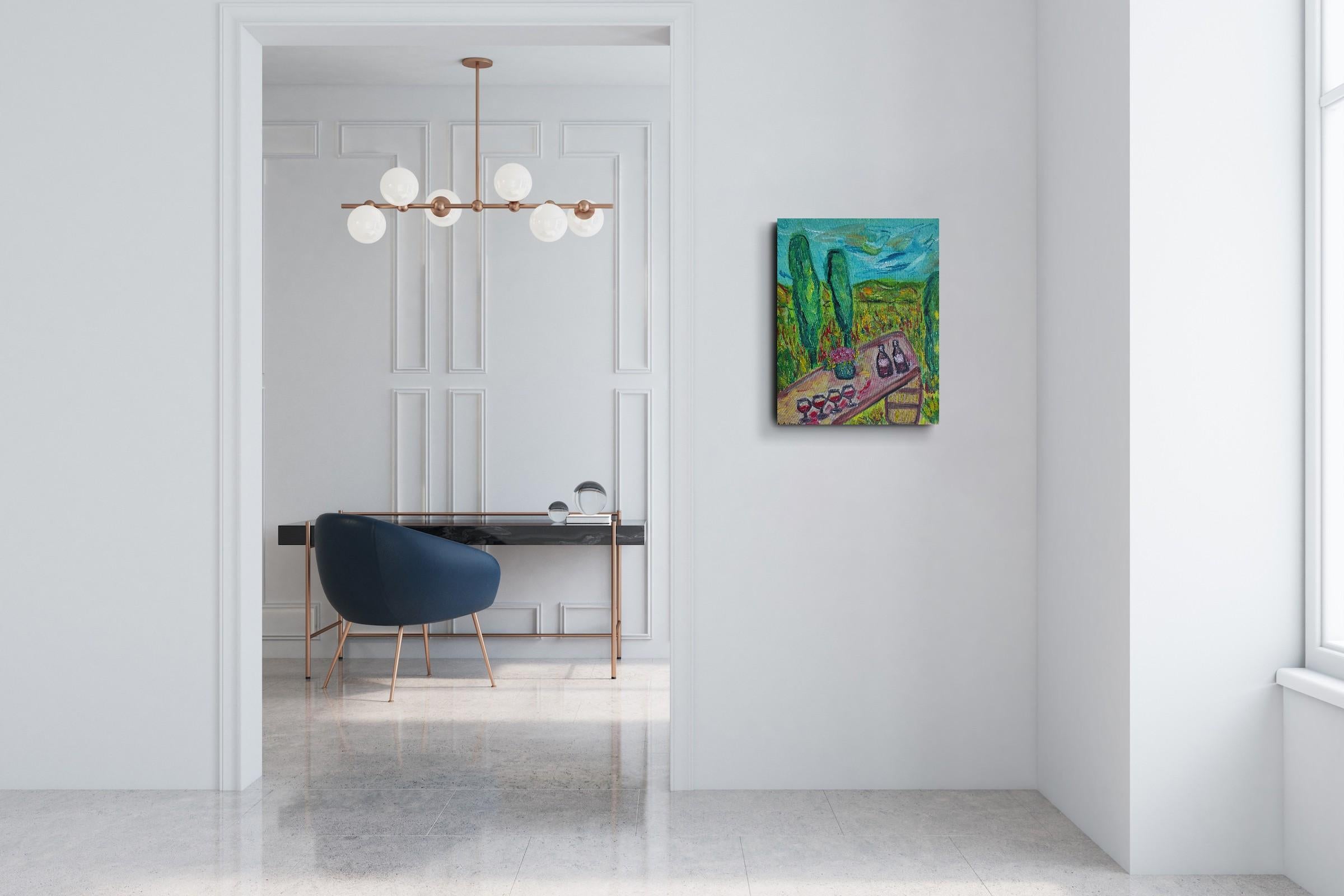 Impressionist expressive painting on canvas 