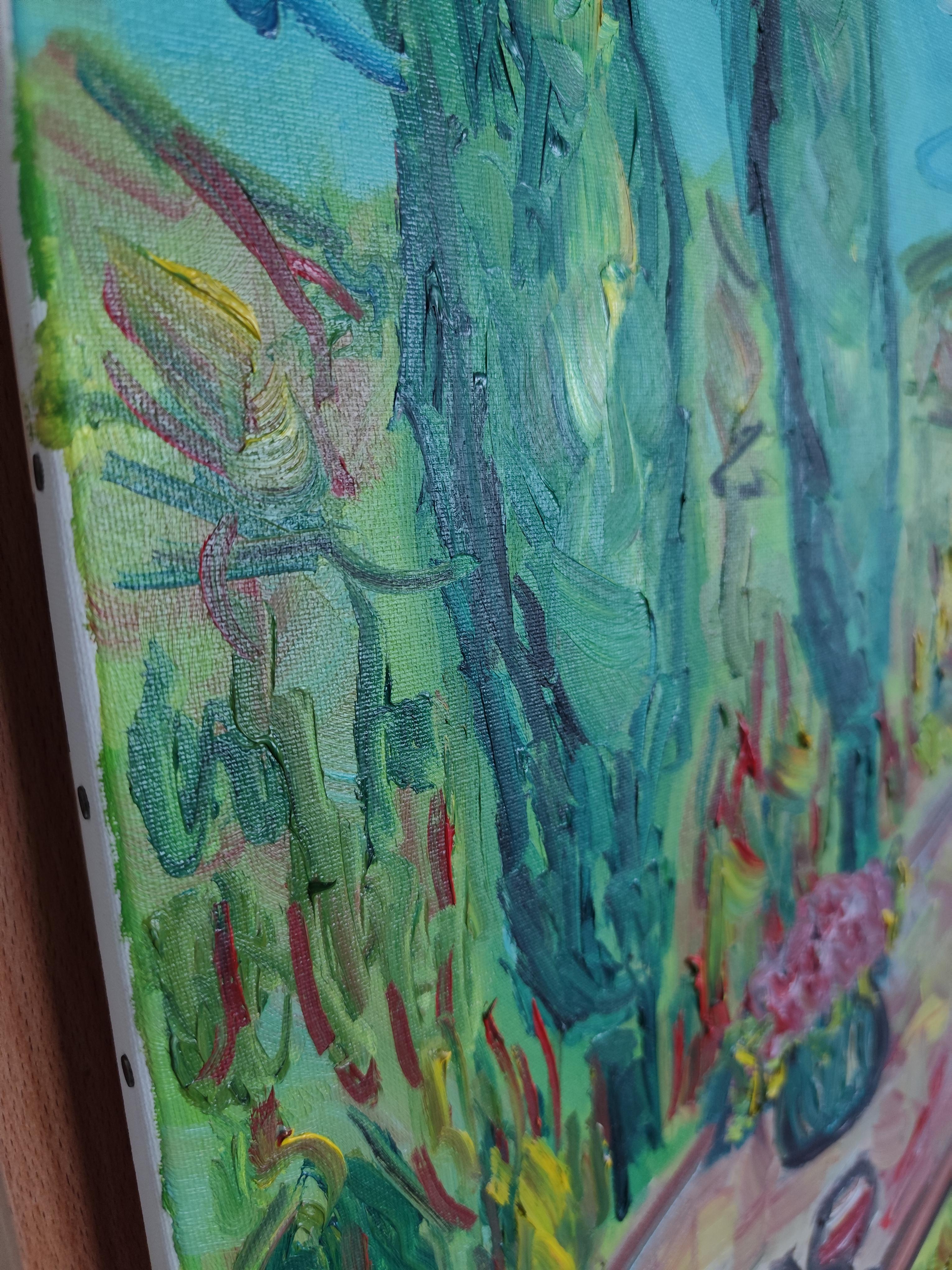 Impressionist expressive painting on canvas 