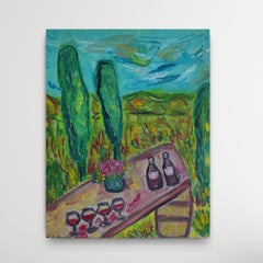 "Wine-Tasting Holiday in Provence" Contemporary Expressionism Nature Leisure
