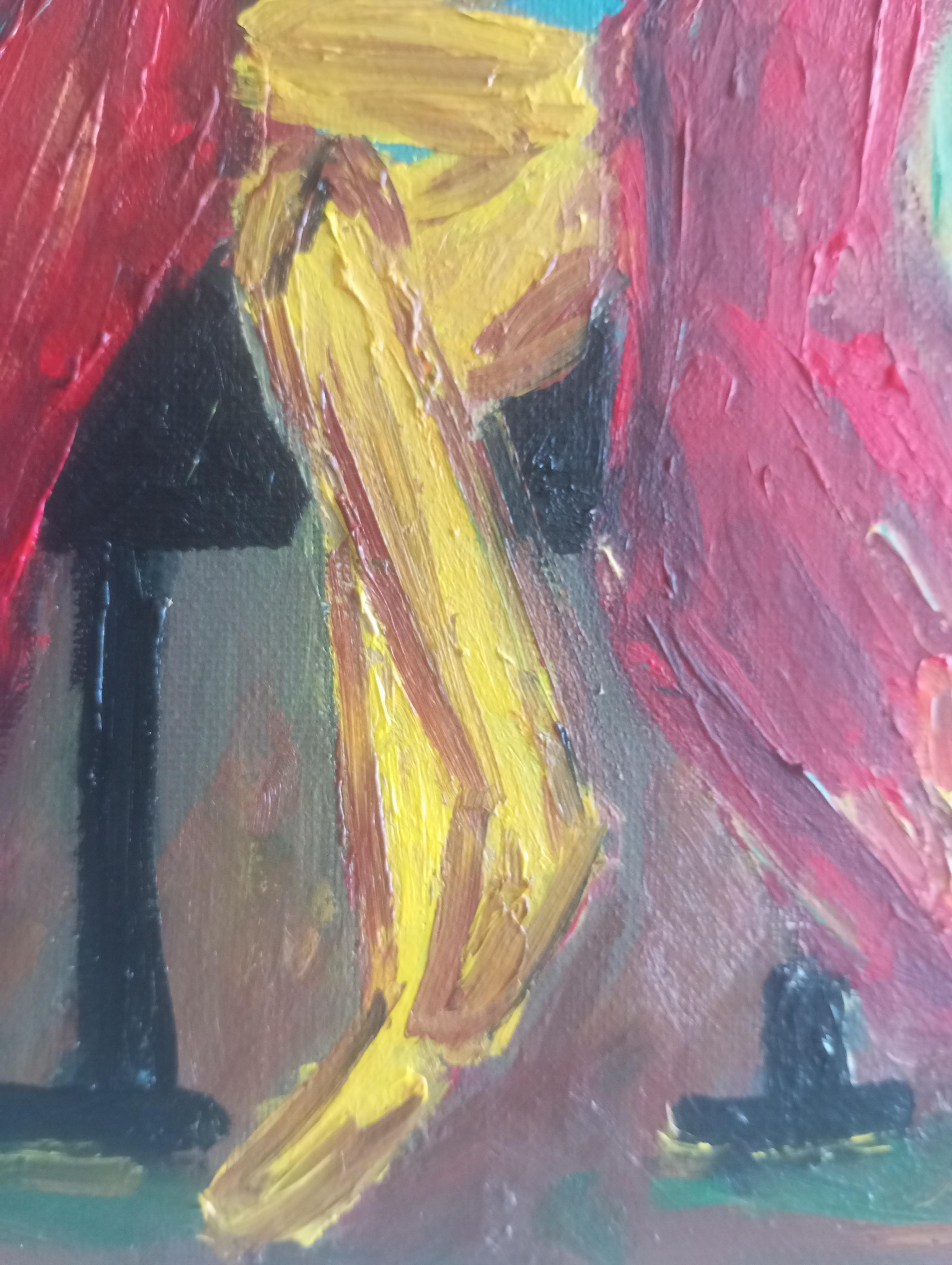 Zeitgenössisches impressionistisches figuratives Ölgemälde einer Frau auf Leinwand im Angebot 12