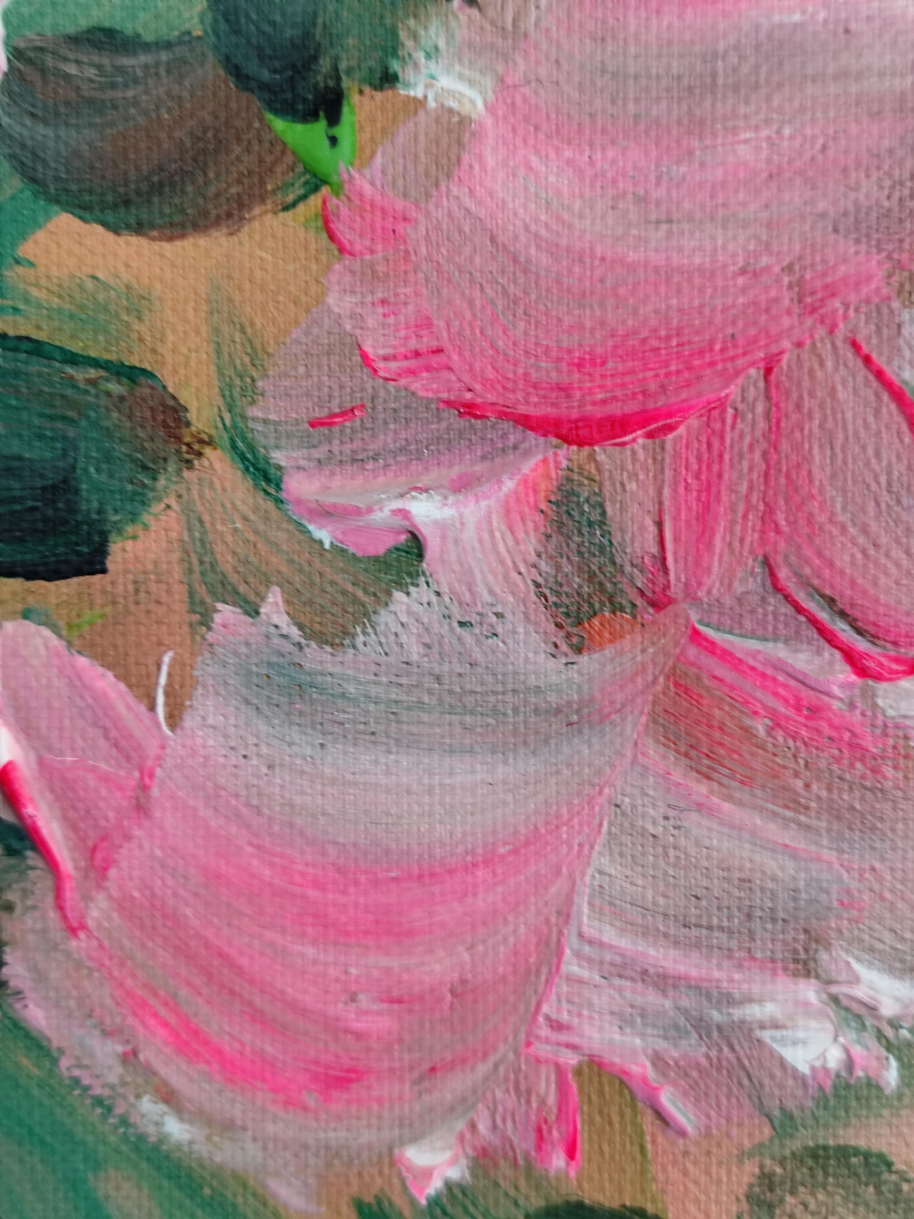 Pintura acrílica expresiva contemporánea de gran tamaño de una mujer sobre un lienzo lilnen en venta 9