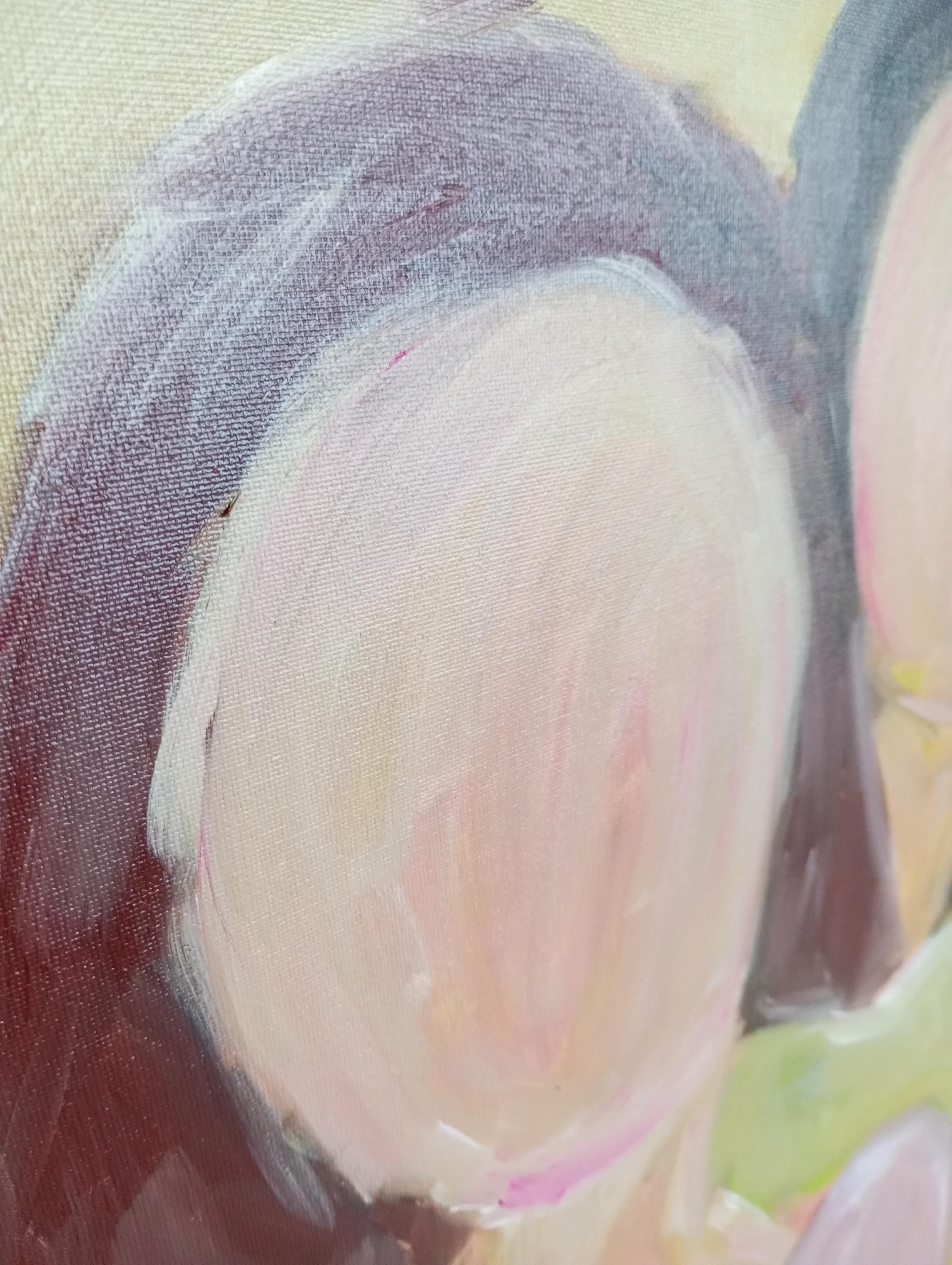 Contemporary figurative painting of two women oil on canvas 