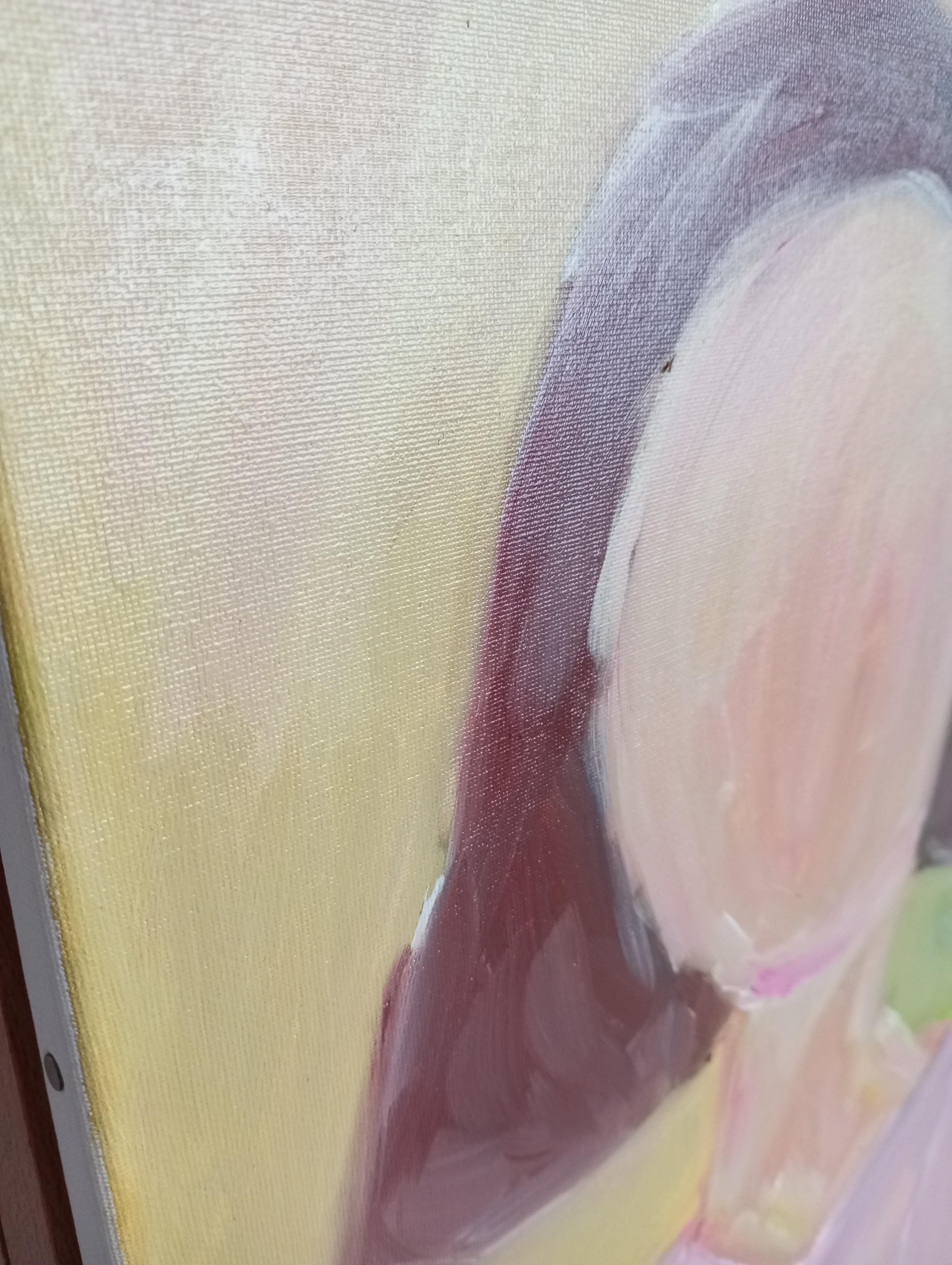 Contemporary figurative painting of two women oil on canvas 